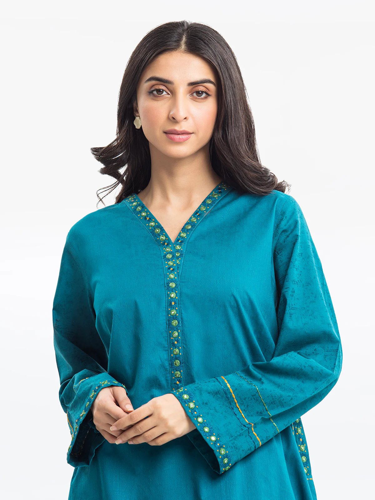 Pret Embroidered Dobby Shirt Trouser - EWTKE24-69653ST - Image 2
