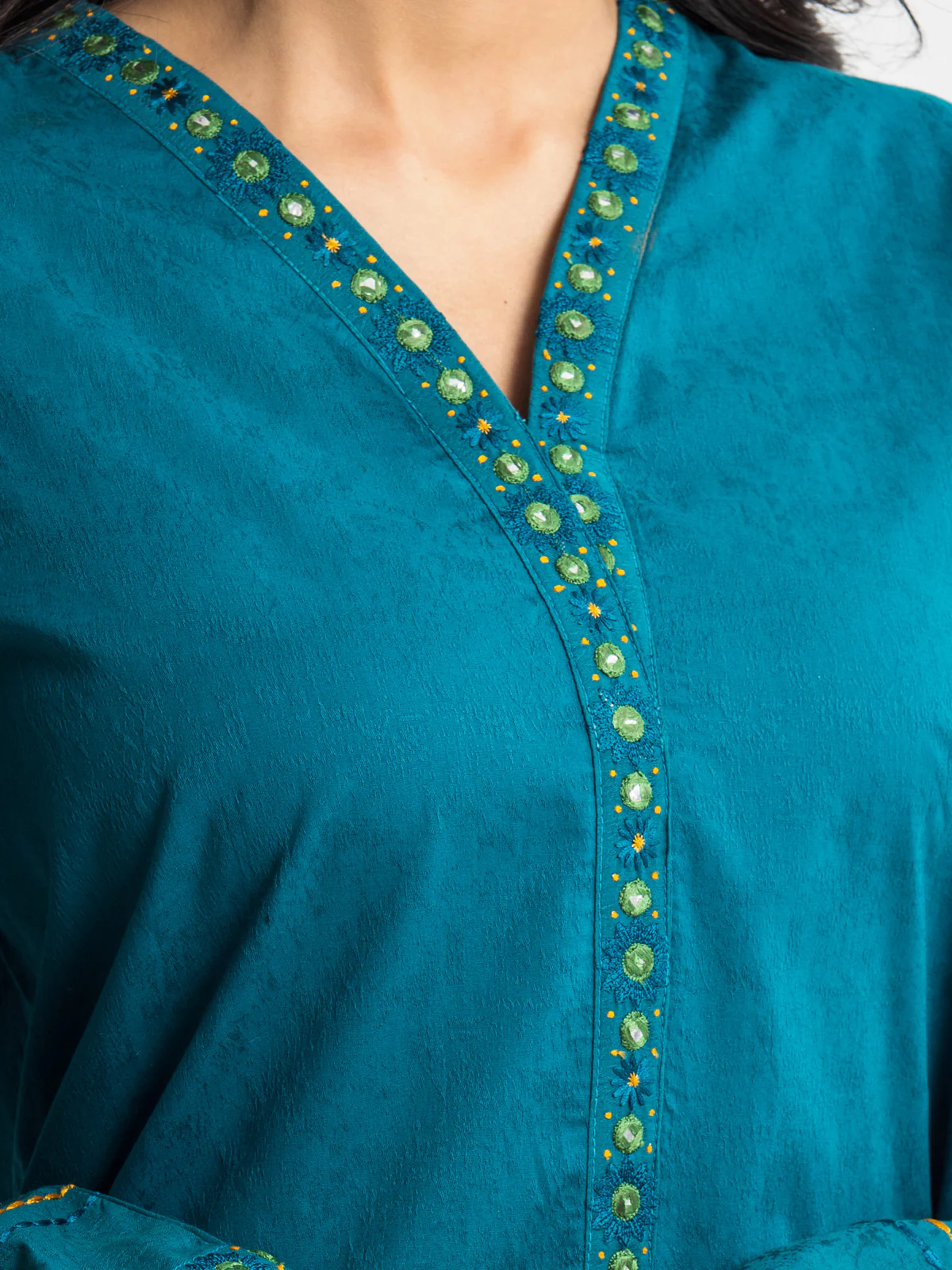 Pret Embroidered Dobby Shirt Trouser - EWTKE24-69653ST - Image 3