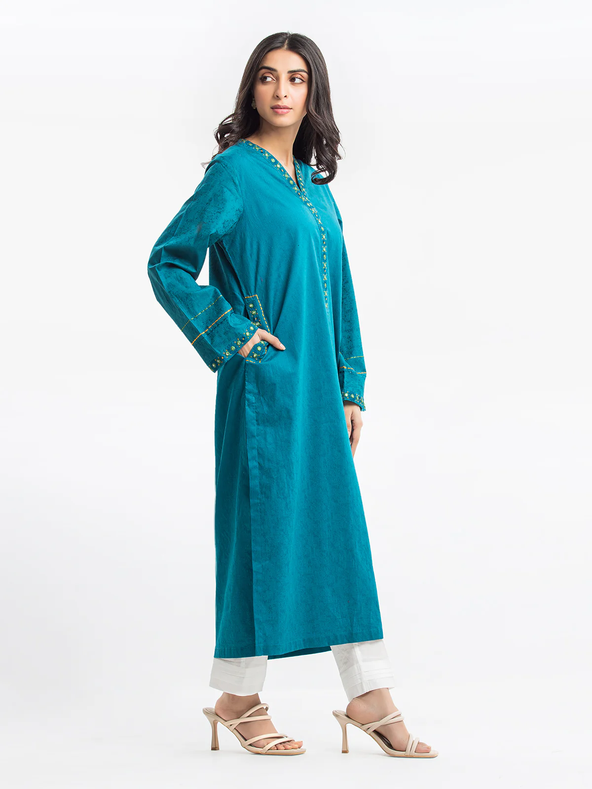 Pret Embroidered Dobby Shirt Trouser - EWTKE24-69653ST - Image 5