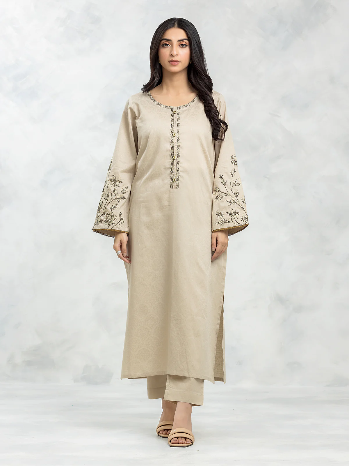 Pret Embroidered Dobby Shirt Trouser - EWTKE24-69654ST