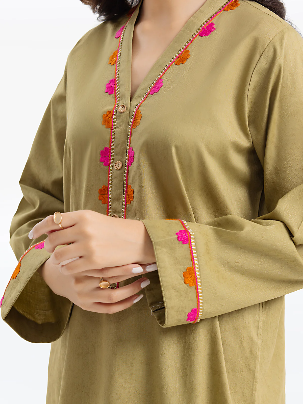Pret Embroidered Dobby Shirt Trouser - EWTKE24-69655ST - Image 4