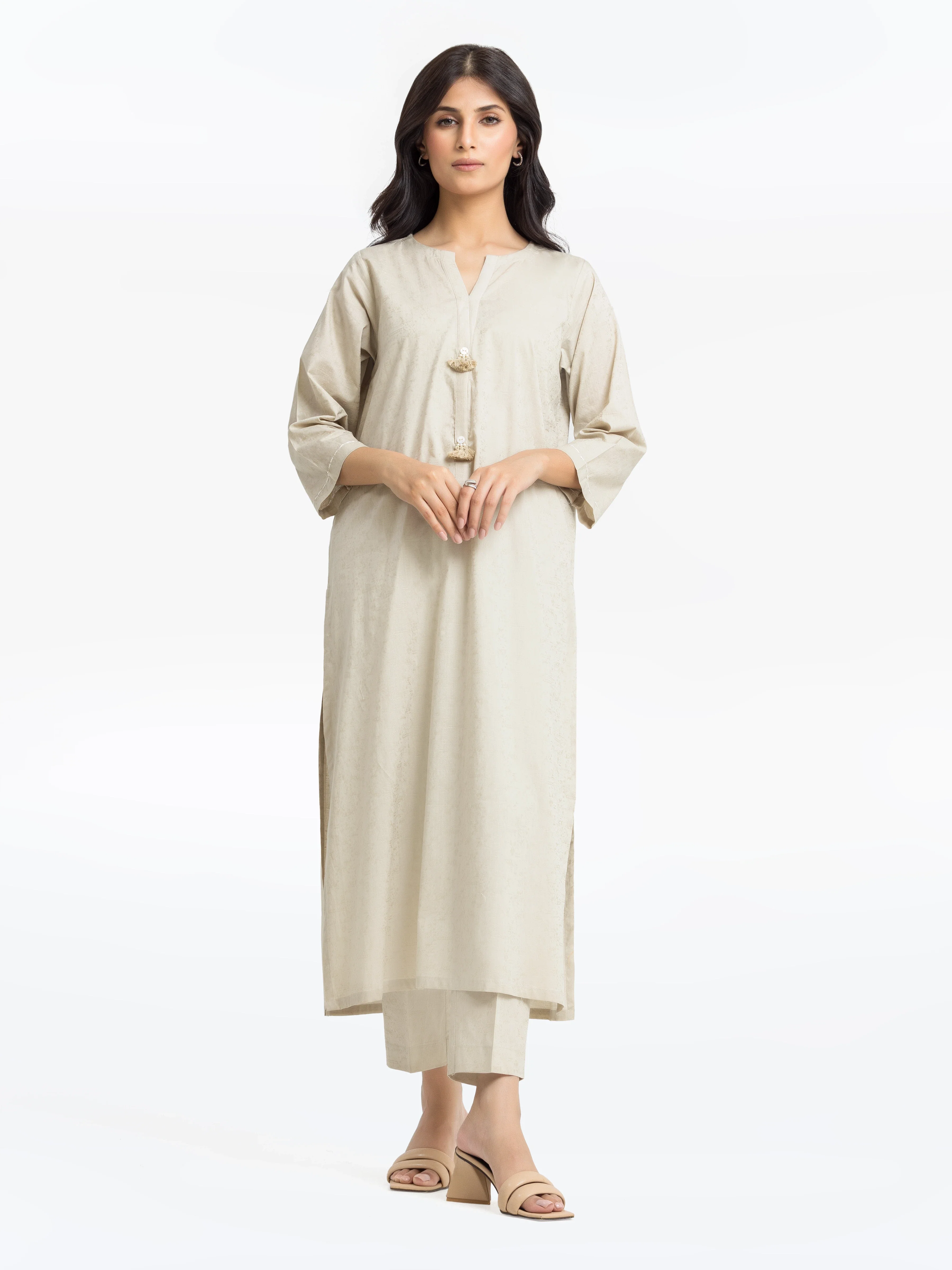Pret Embroidered Dobby Shirt Trouser - EWTKE24-69656ST - Image 2