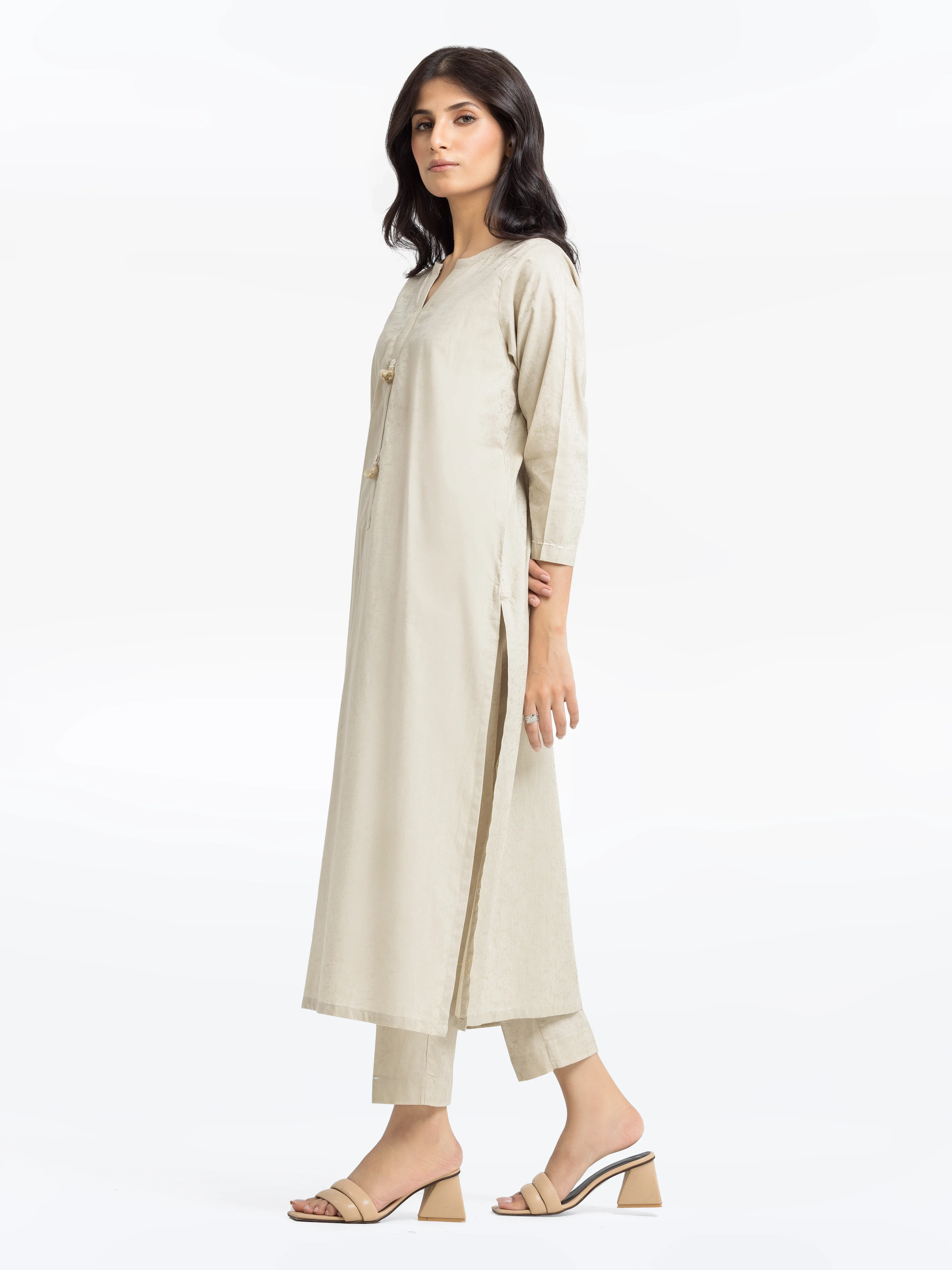 Pret Embroidered Dobby Shirt Trouser - EWTKE24-69656ST - Image 4