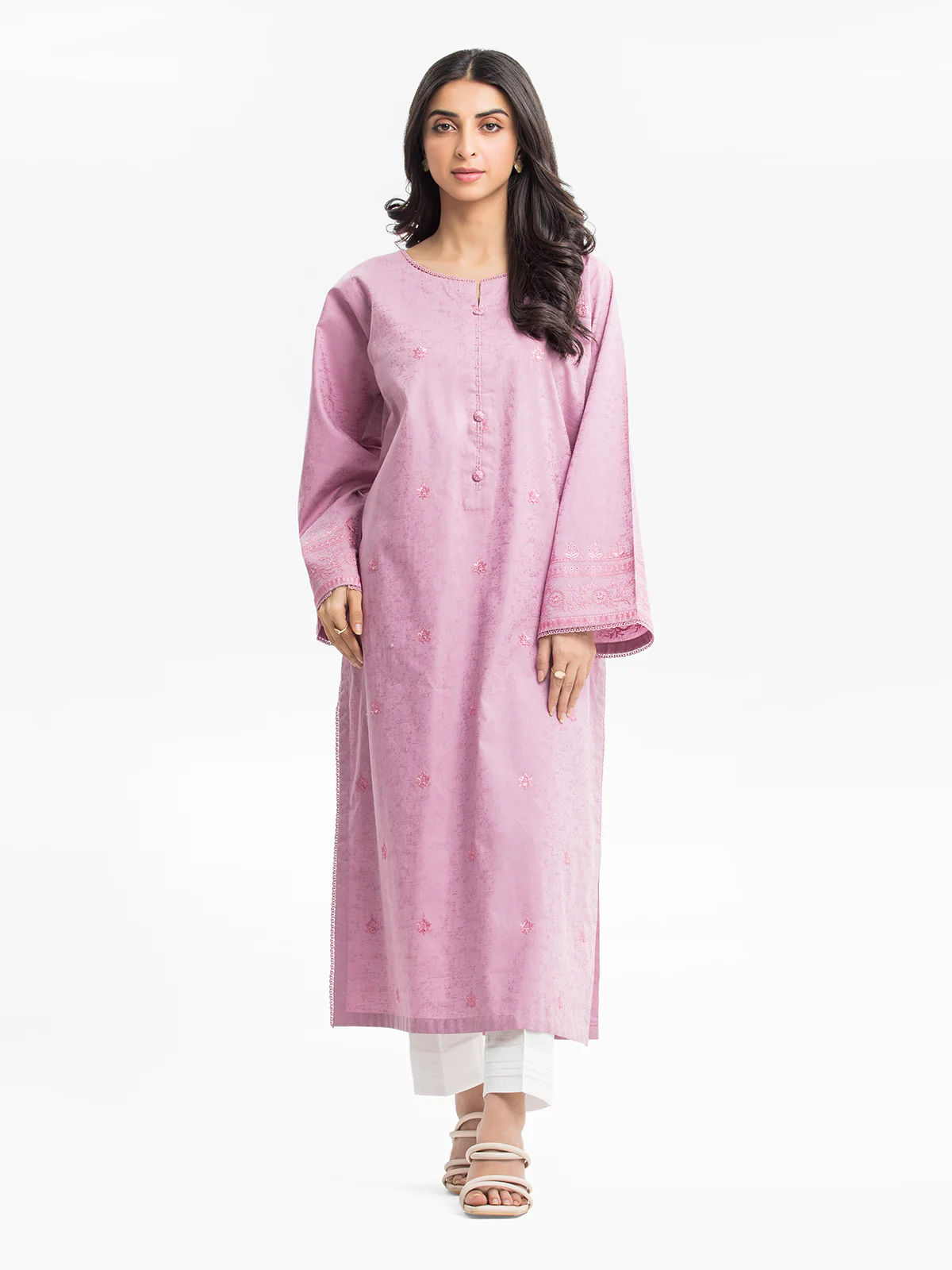 Pret Embroidered Dobby Shirt Trouser - EWTKE24-69658ST