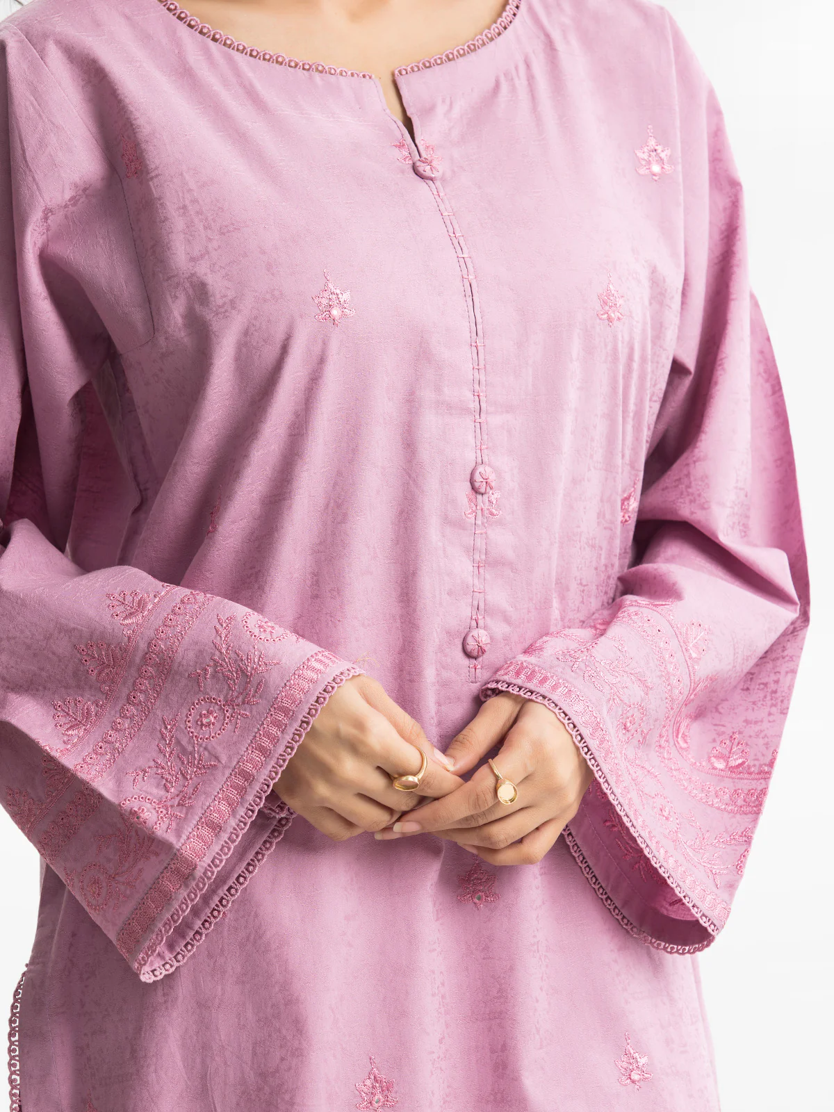 Pret Embroidered Dobby Shirt Trouser - EWTKE24-69658ST - Image 3