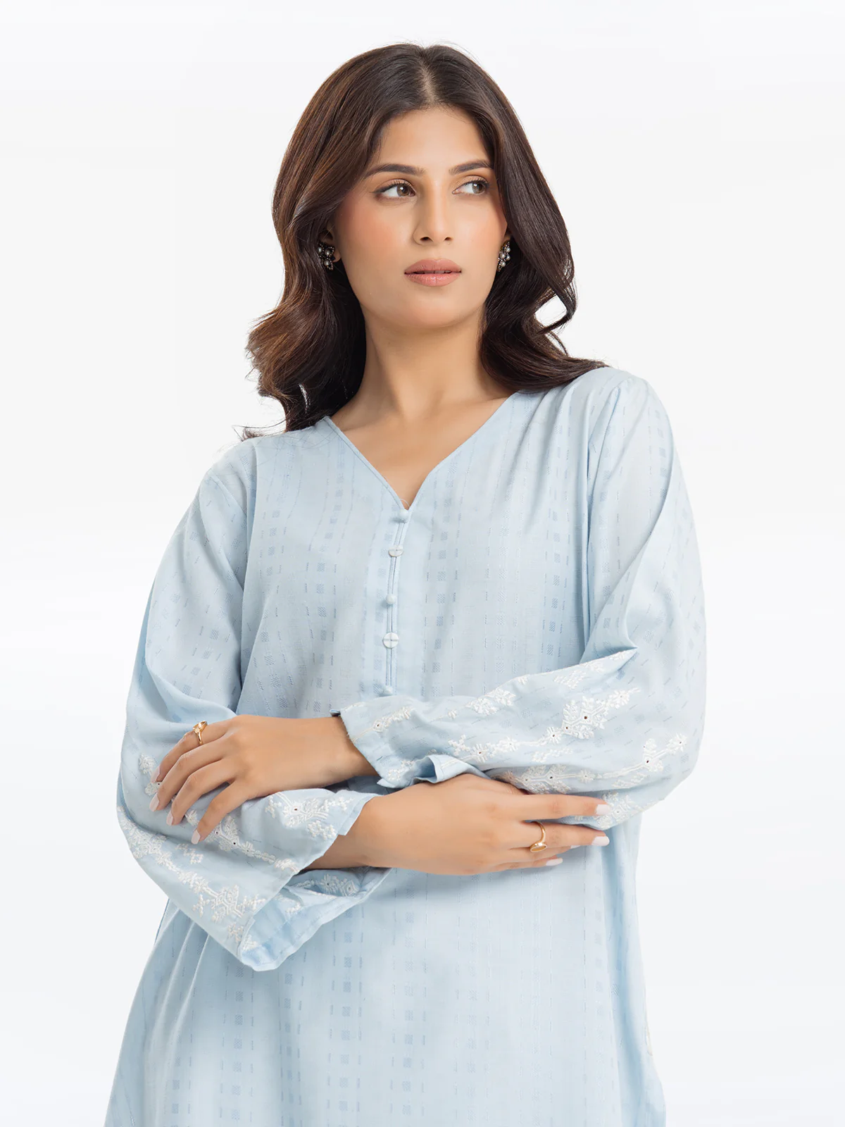 Pret Embroidered Dobby Shirt Trouser - EWTKE24-69659ST - Image 2