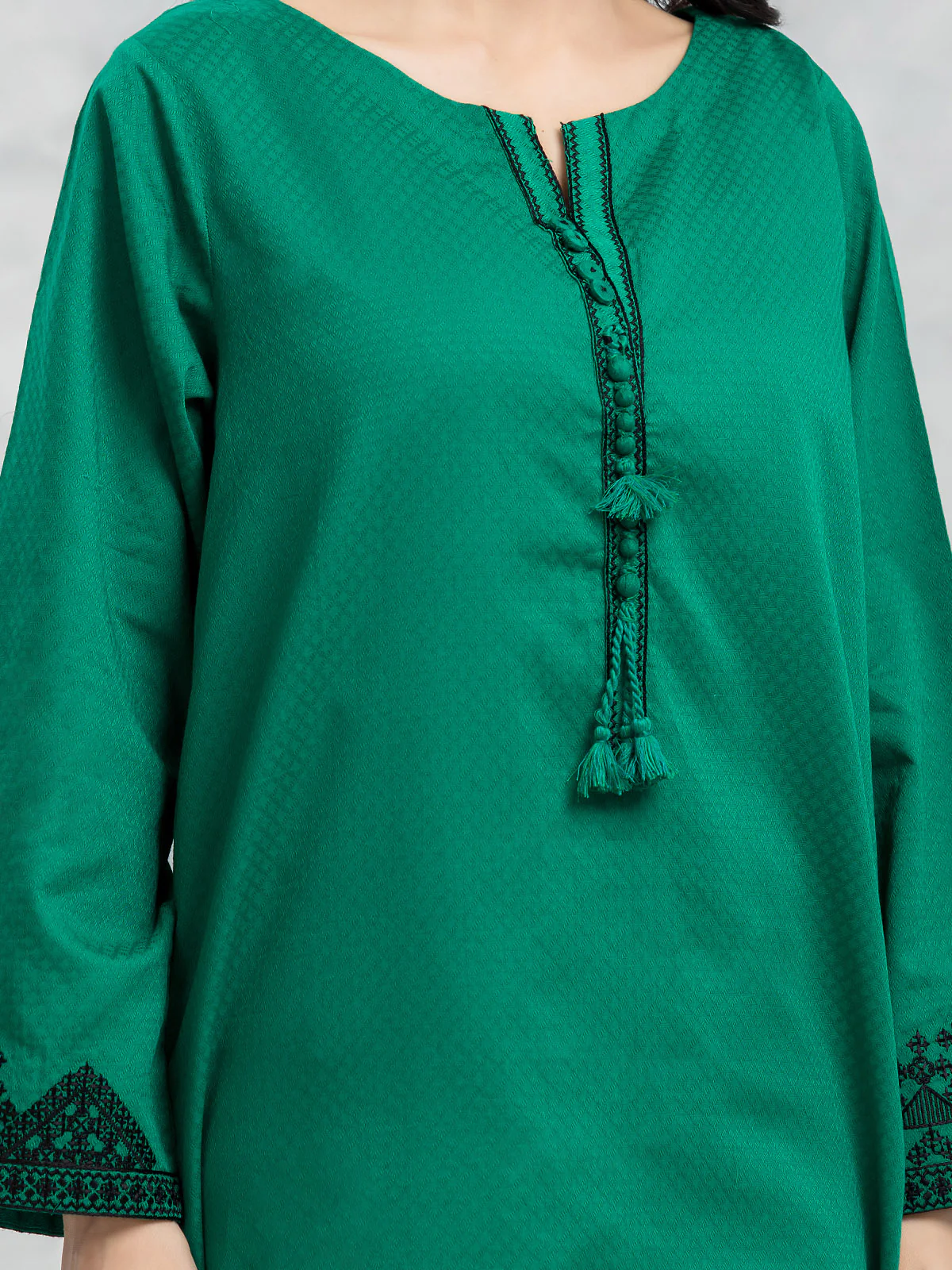 Pret Embroidered Dobby Shirt Trouser - EWTKE24-69660ST - Image 3