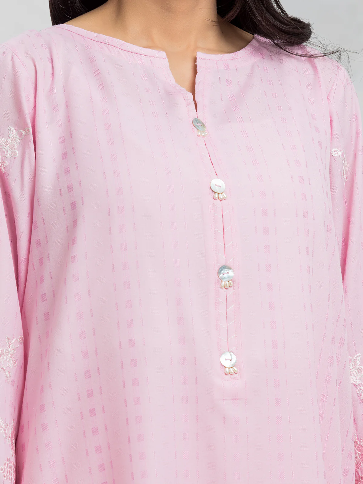 Pret Embroidered Dobby Shirt Trouser - EWTKE24-69671ST - Image 3