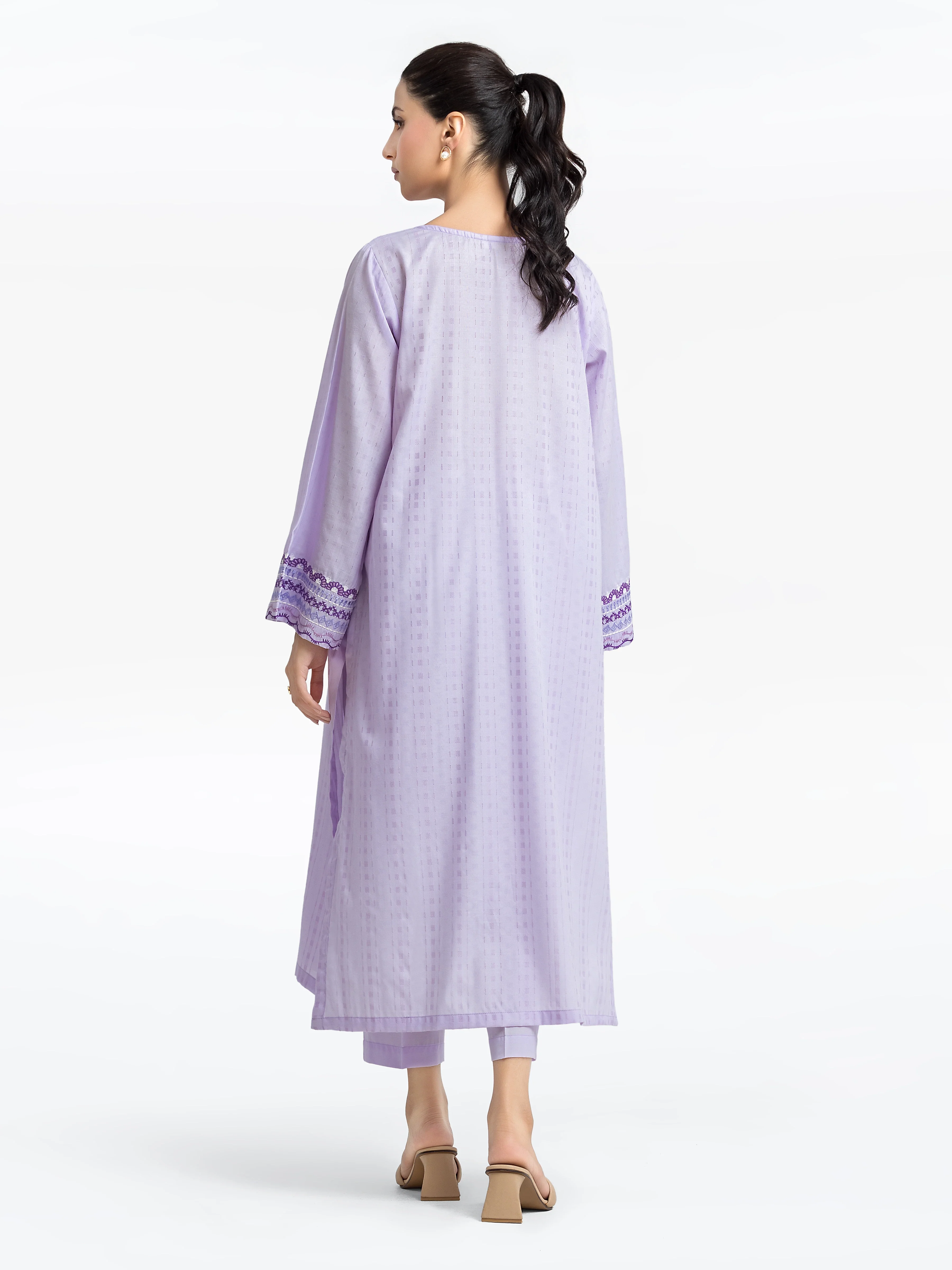Pret Embroidered Dobby Shirt Trouser - EWTKE24-69678ST - Image 5