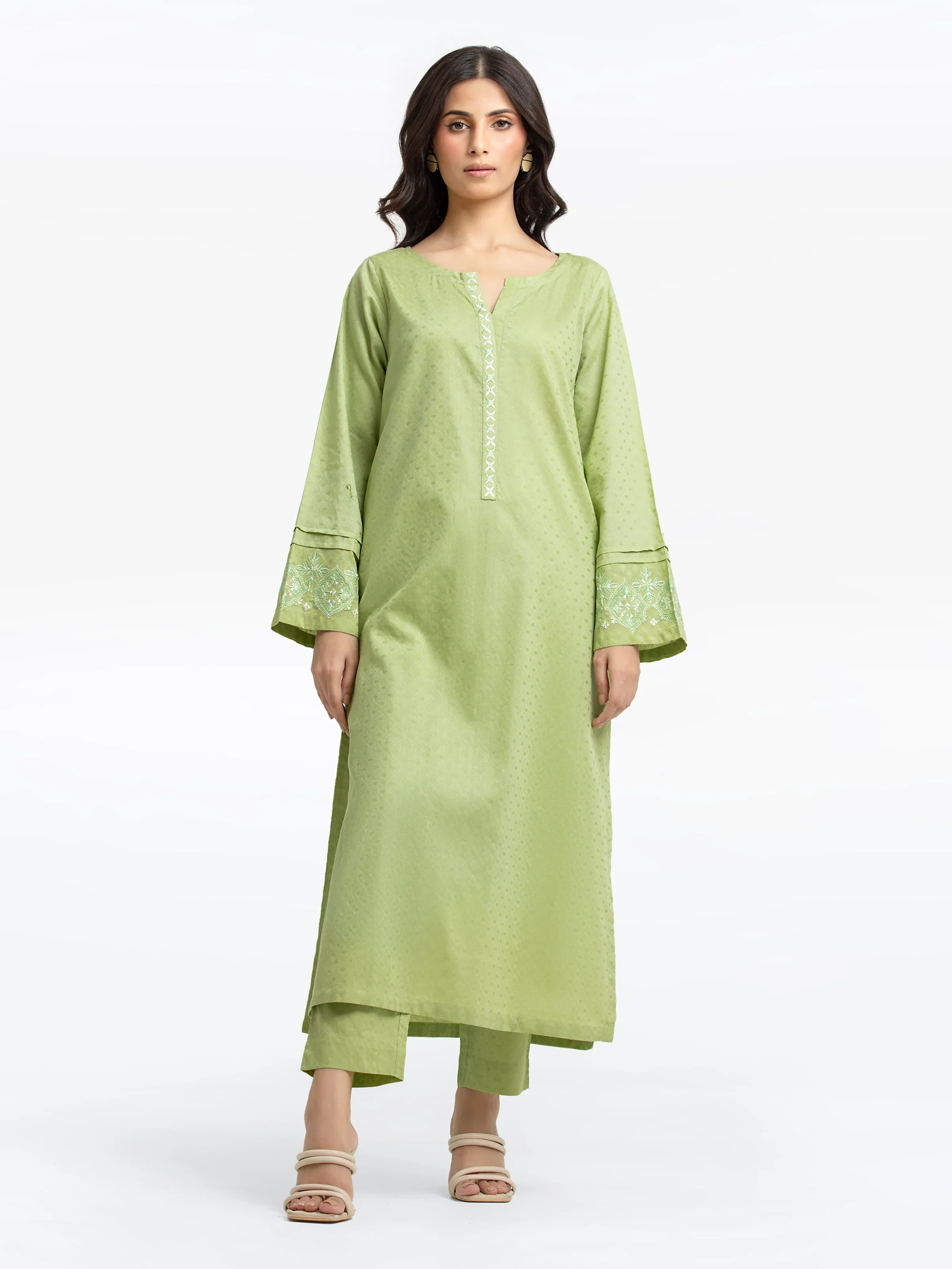 Pret Embroidered Dobby Shirt Trouser - EWTKE24-69683ST - Image 2