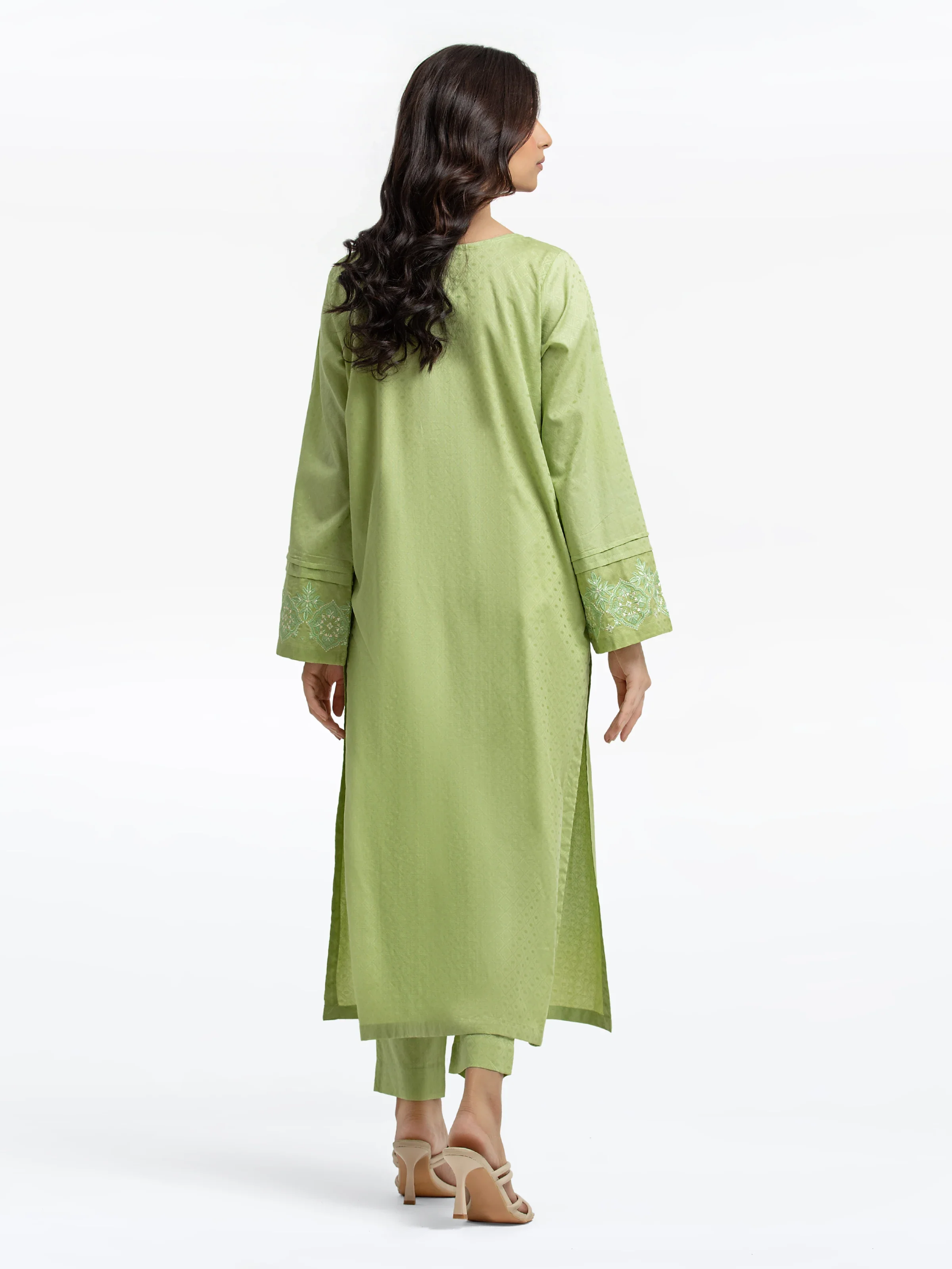 Pret Embroidered Dobby Shirt Trouser - EWTKE24-69683ST - Image 4