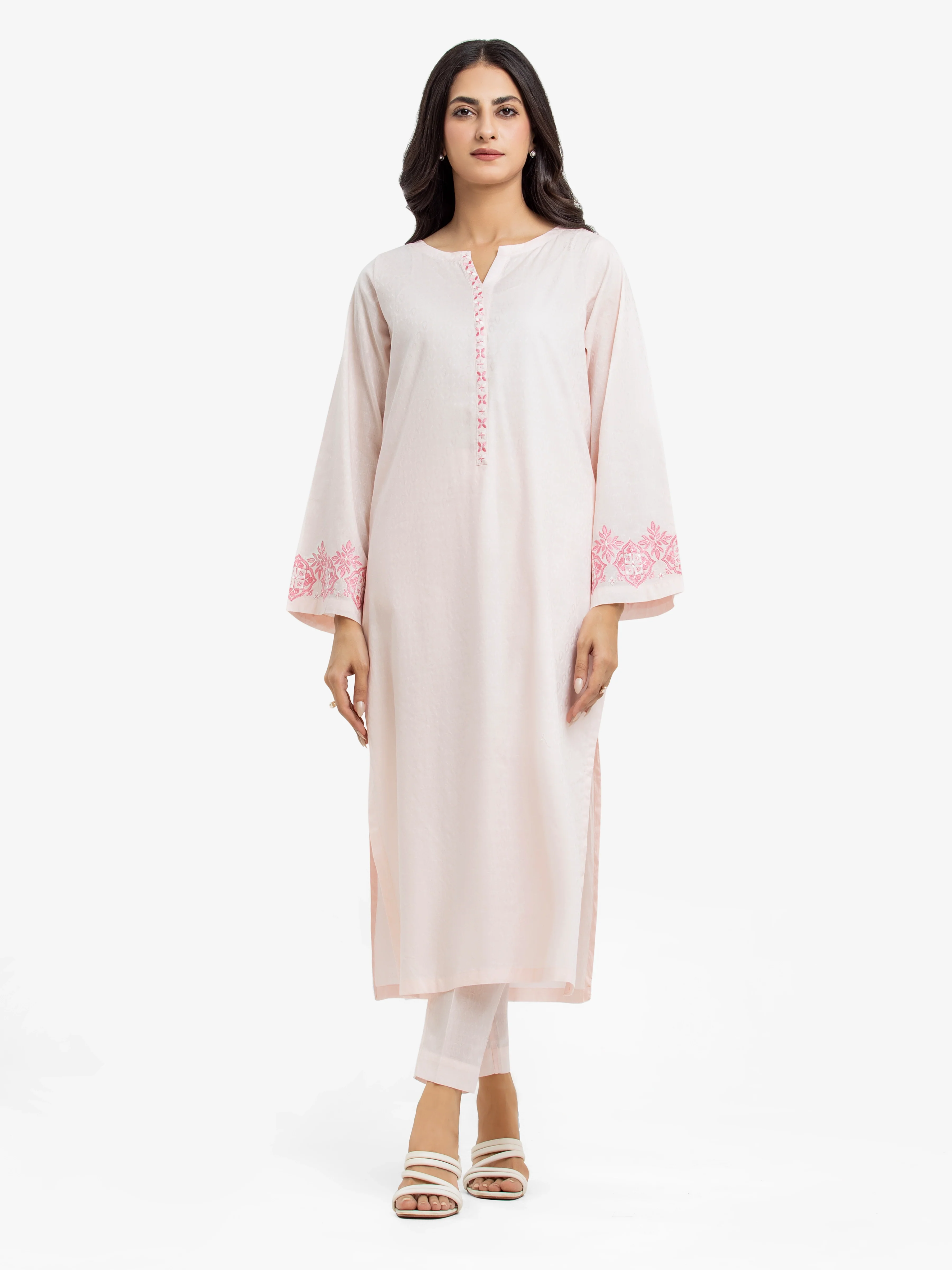 Pret Embroidered Dobby Shirt Trouser - EWTKE24-69684ST - Image 2
