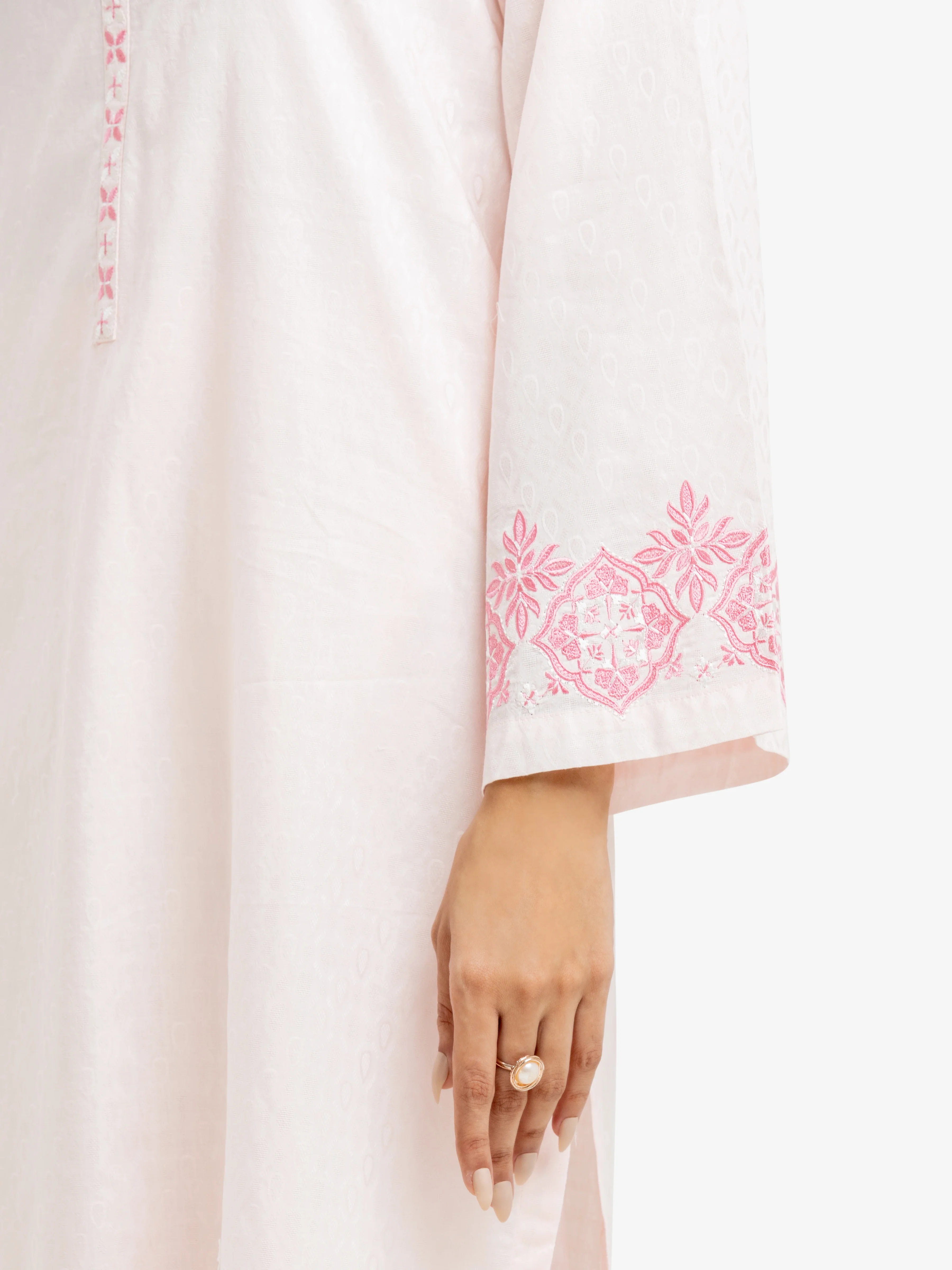 Pret Embroidered Dobby Shirt Trouser - EWTKE24-69684ST - Image 3