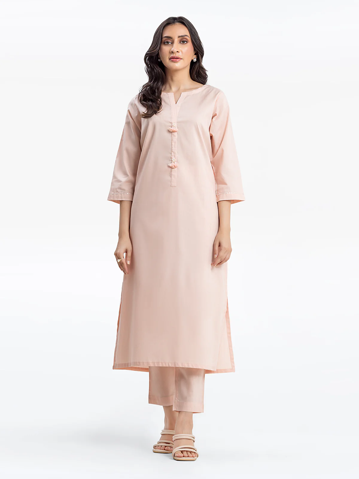 Pret Embroidered Dobby Shirt Trouser - EWTKE24-69688ST - Image 2