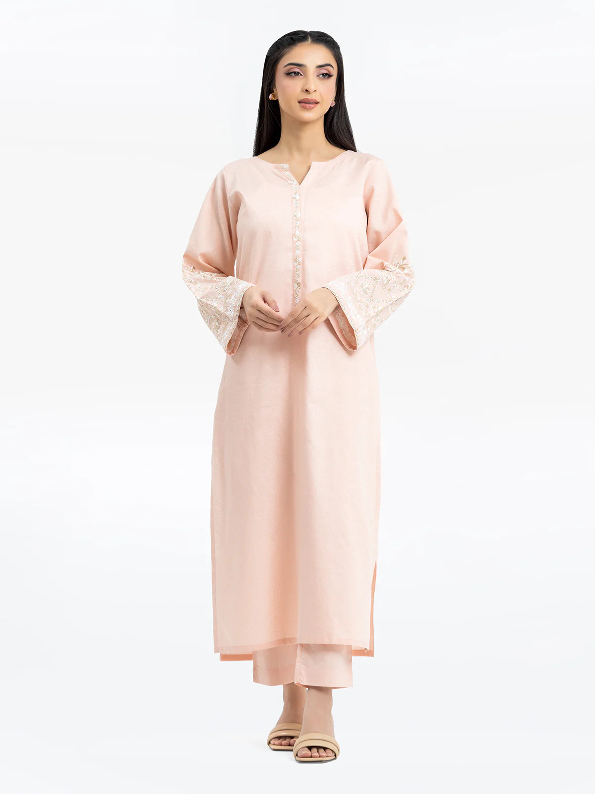 Pret Embroidered Dobby Shirt Trouser - EWTKE24-69689ST - Image 2