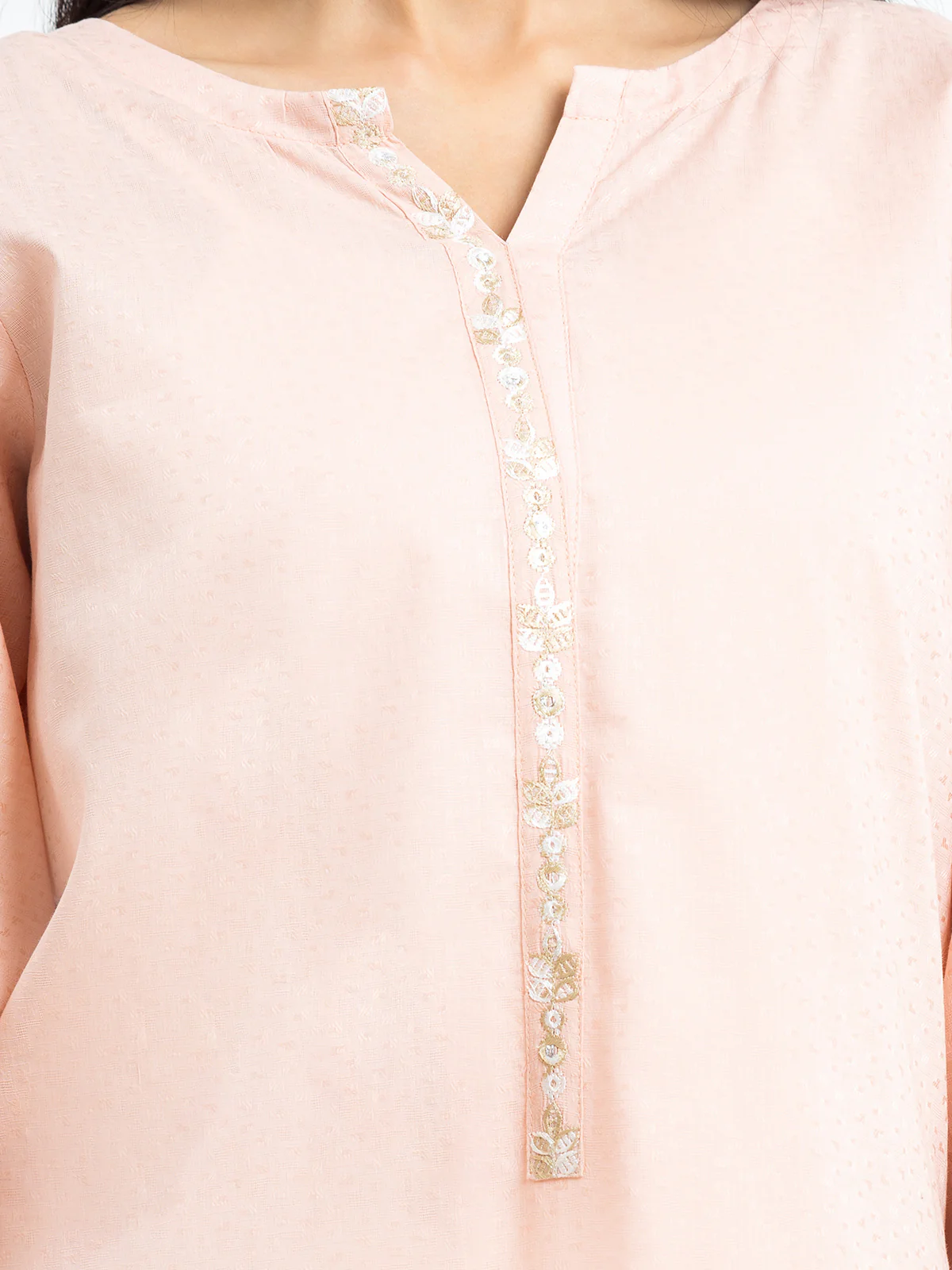 Pret Embroidered Dobby Shirt Trouser - EWTKE24-69689ST - Image 3