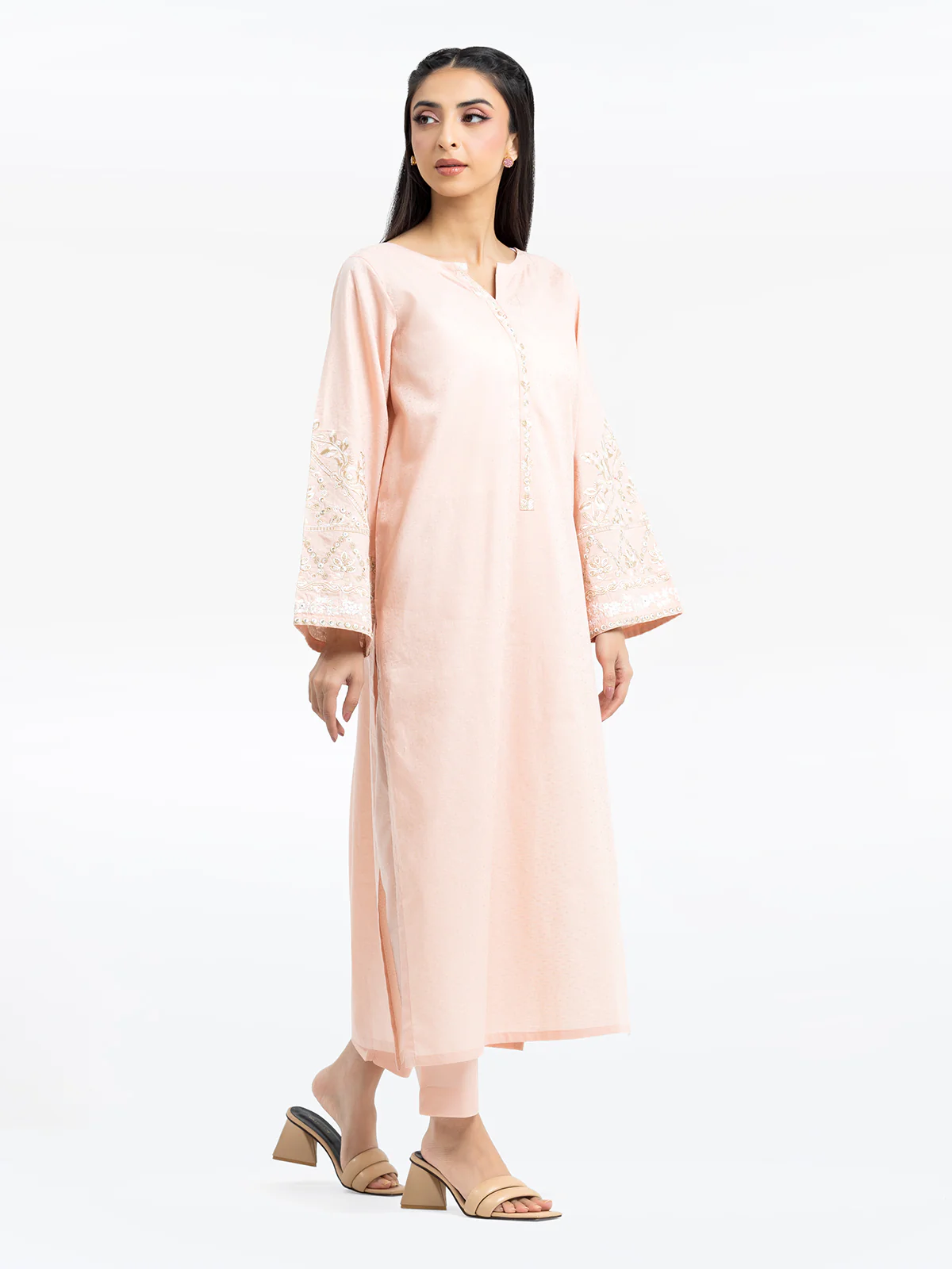 Pret Embroidered Dobby Shirt Trouser - EWTKE24-69689ST - Image 4