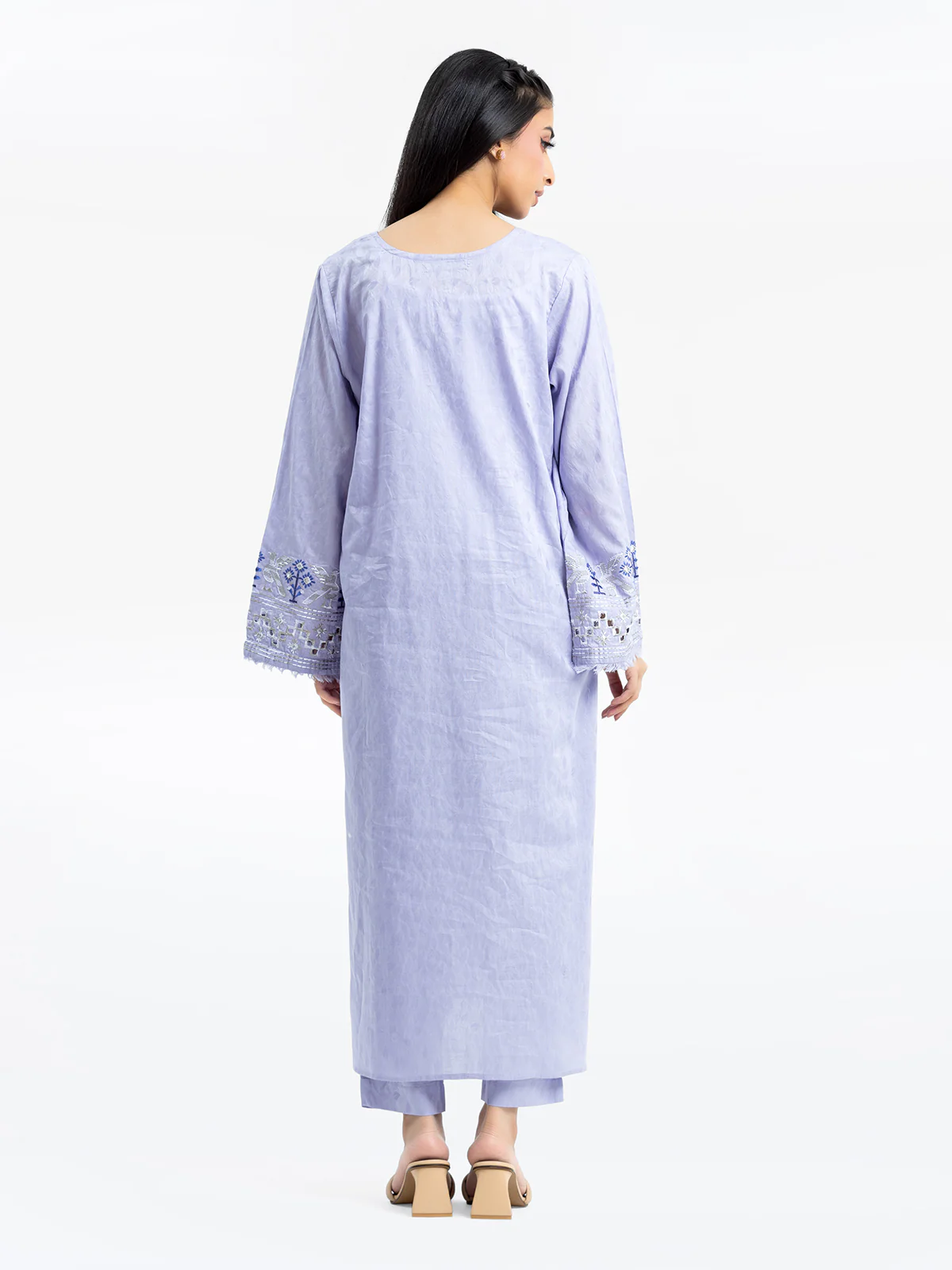 Pret Embroidered Dobby Shirt Trouser - EWTKE24-69692ST - Image 5