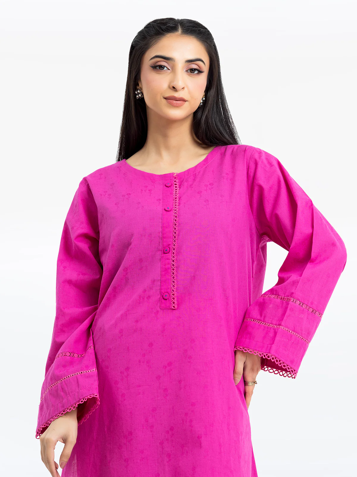 Pret Embroidered Dobby Shirt Trouser - EWTKE24-69696ST - Image 2