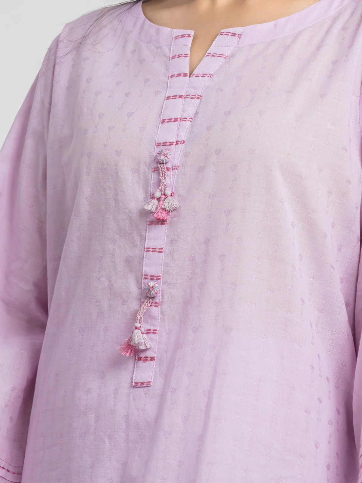 Pret Embroidered Dobby Shirt Trouser - EWTKE24-69699ST - Image 2