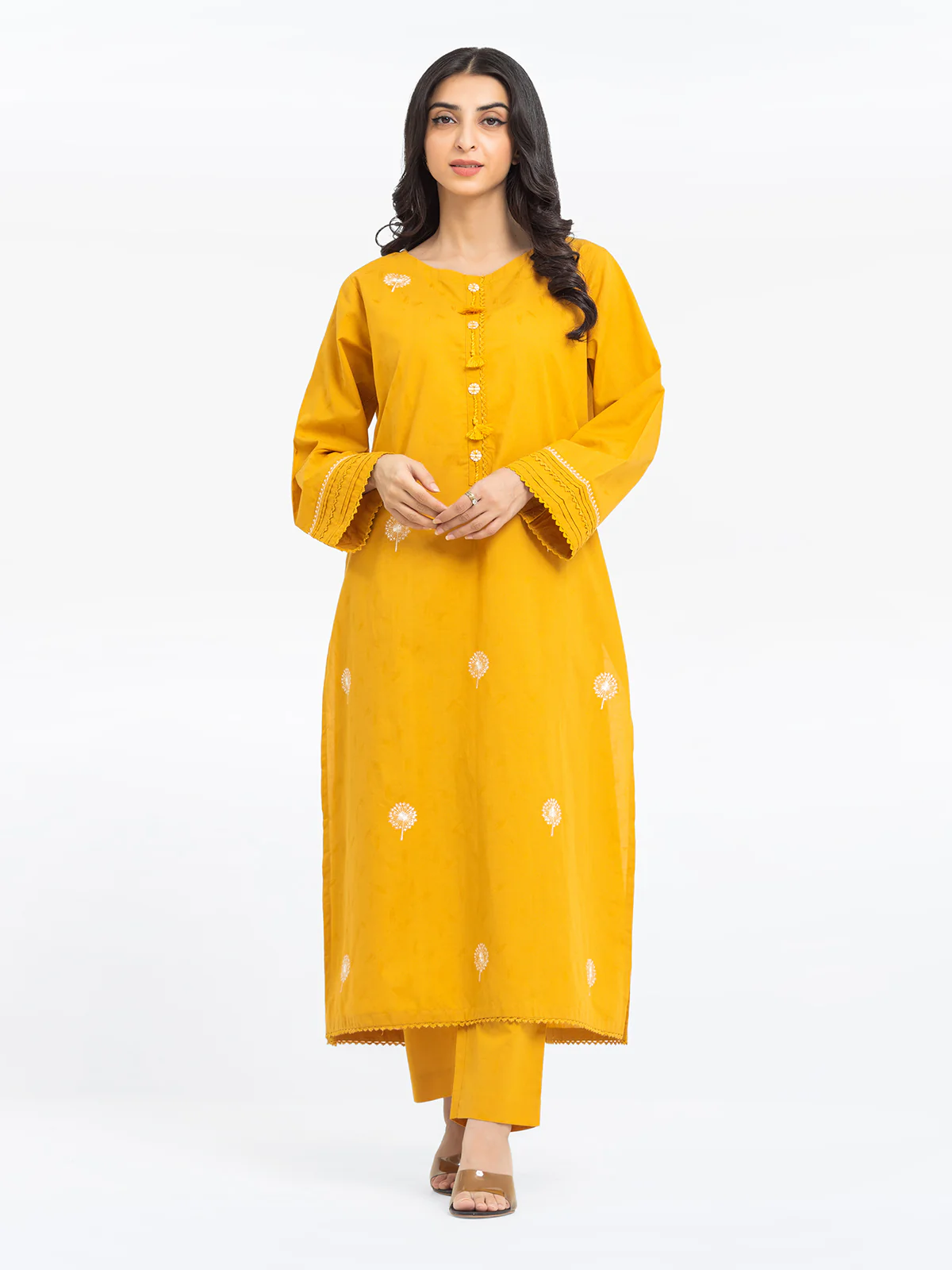 Pret Embroidered Dobby Shirt Trouser - EWTKE24-69709ST - Image 2