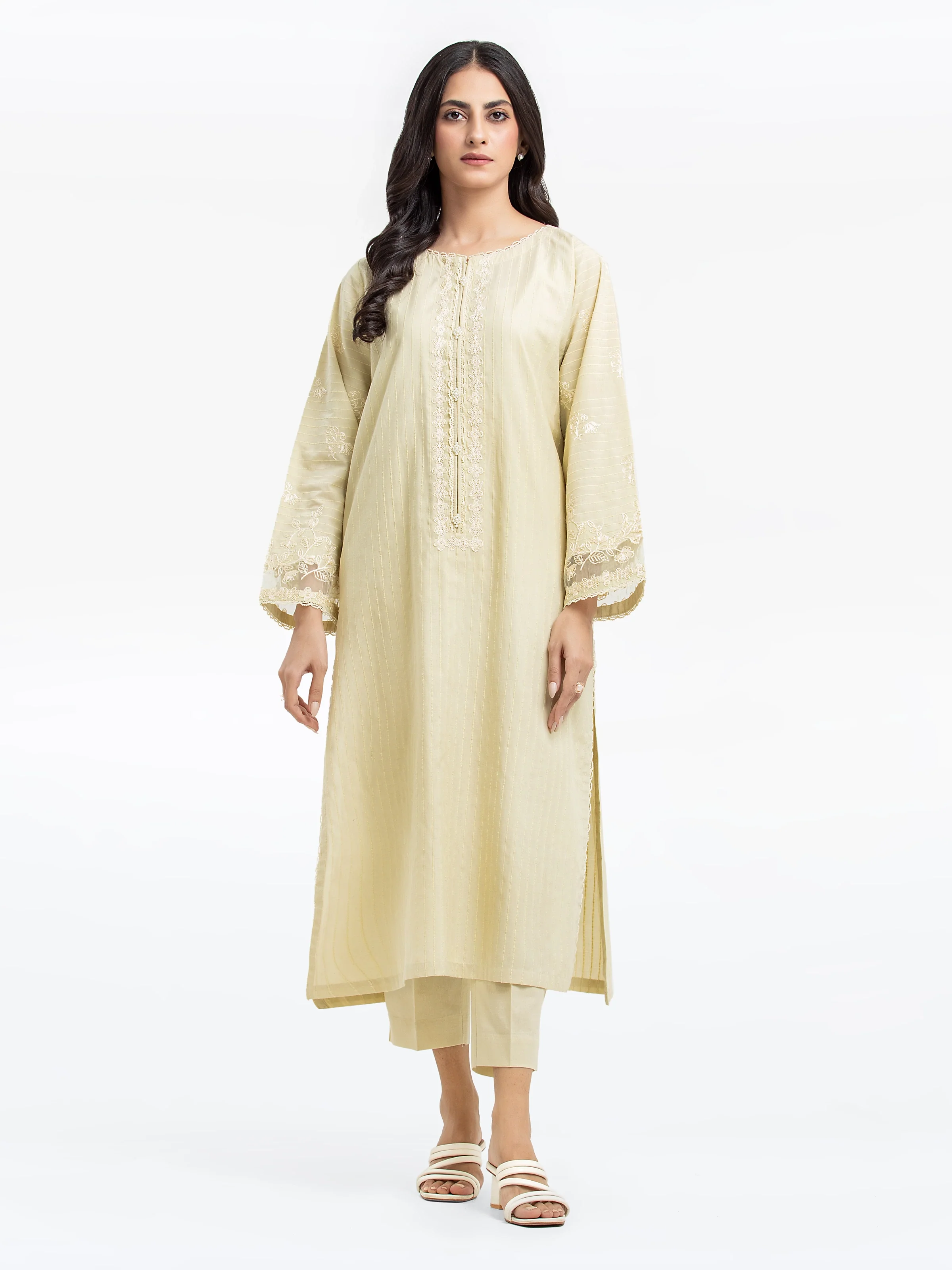 Pret Embroidered Dobby Shirt Trouser - EWTKE24-69715ST - Image 2