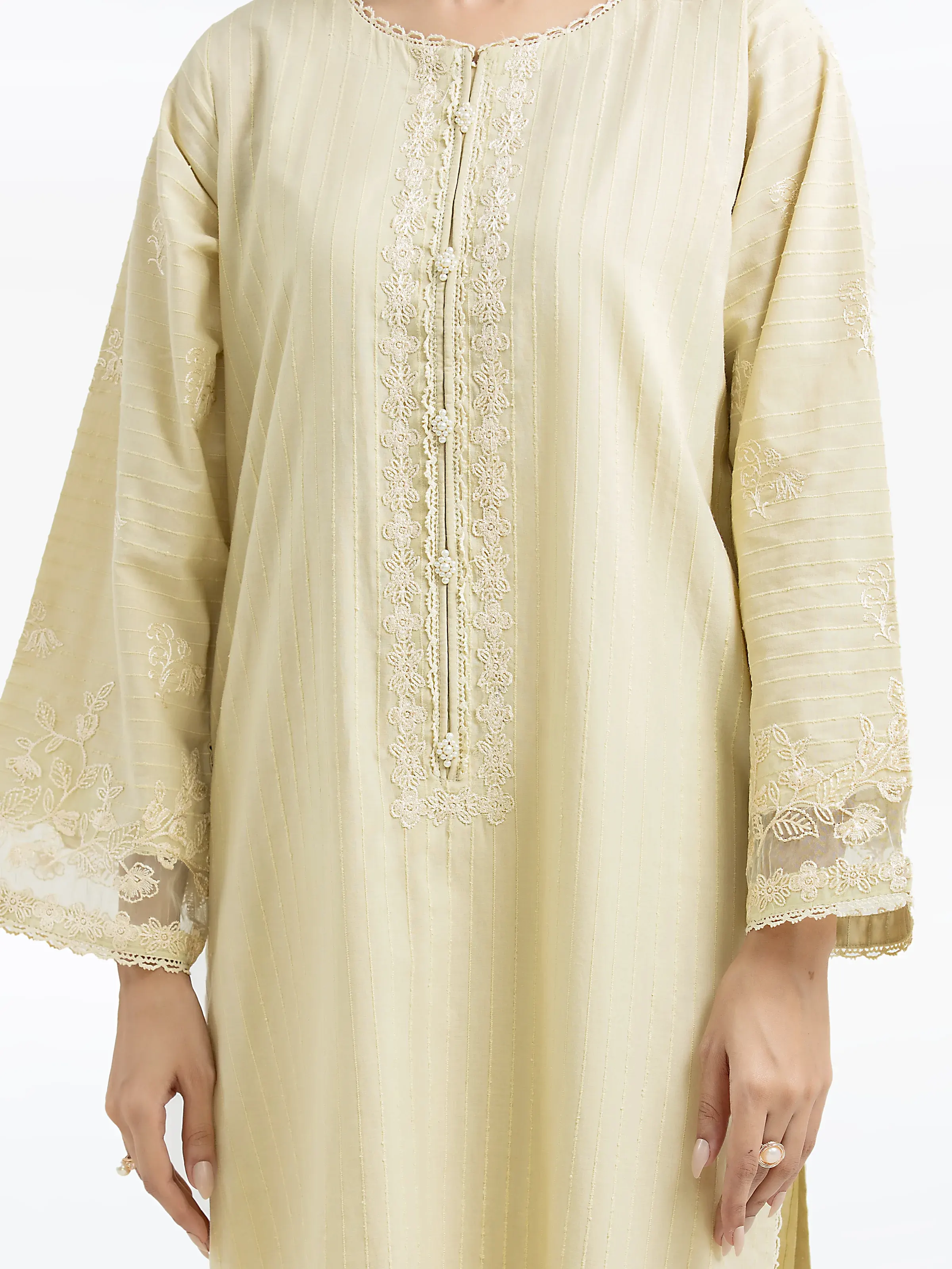 Pret Embroidered Dobby Shirt Trouser - EWTKE24-69715ST - Image 3