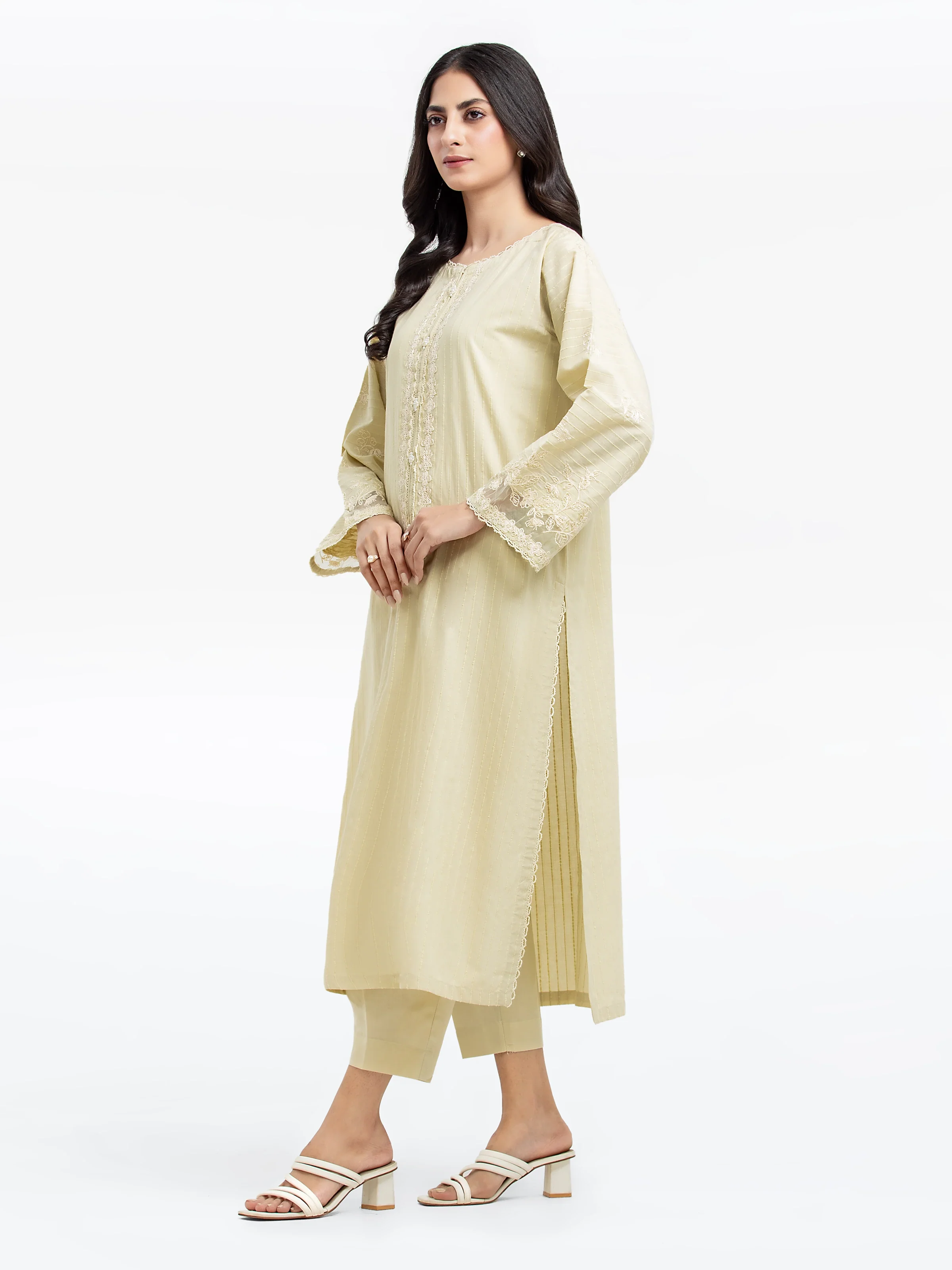 Pret Embroidered Dobby Shirt Trouser - EWTKE24-69715ST - Image 5