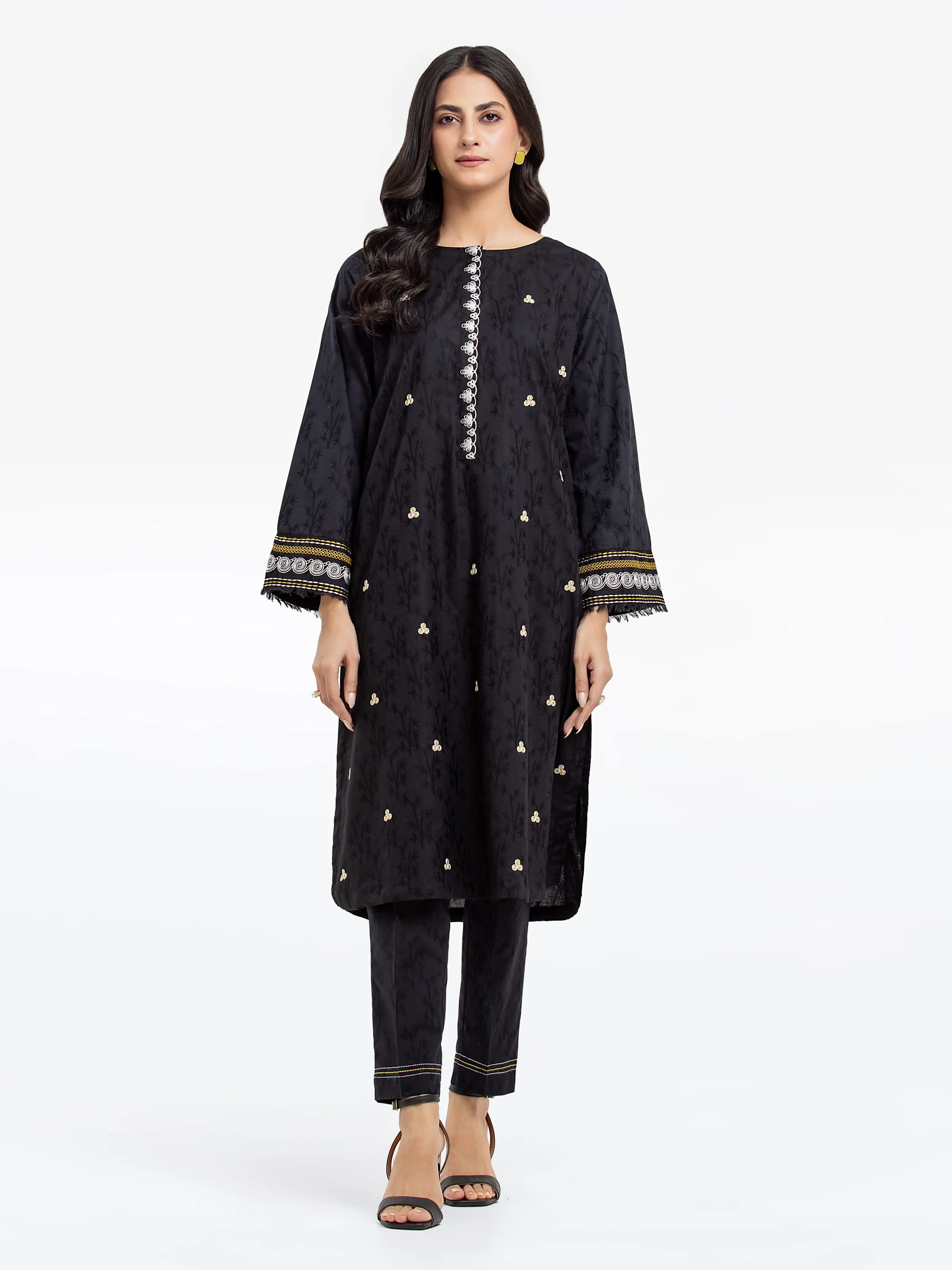 Pret Embroidered Dobby Shirt Trouser - EWTKE24-80106ST - Image 2