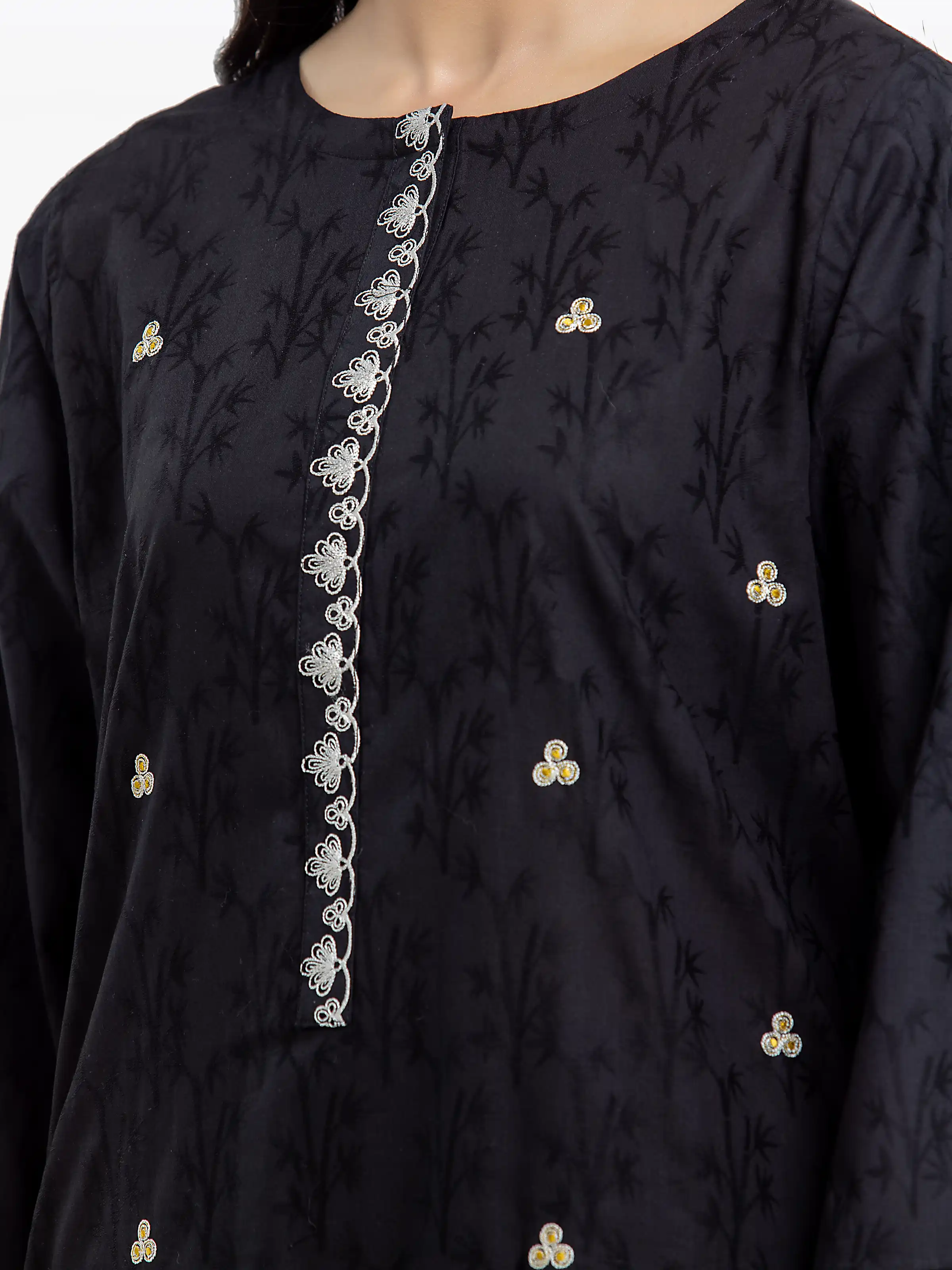 Pret Embroidered Dobby Shirt Trouser - EWTKE24-80106ST - Image 3