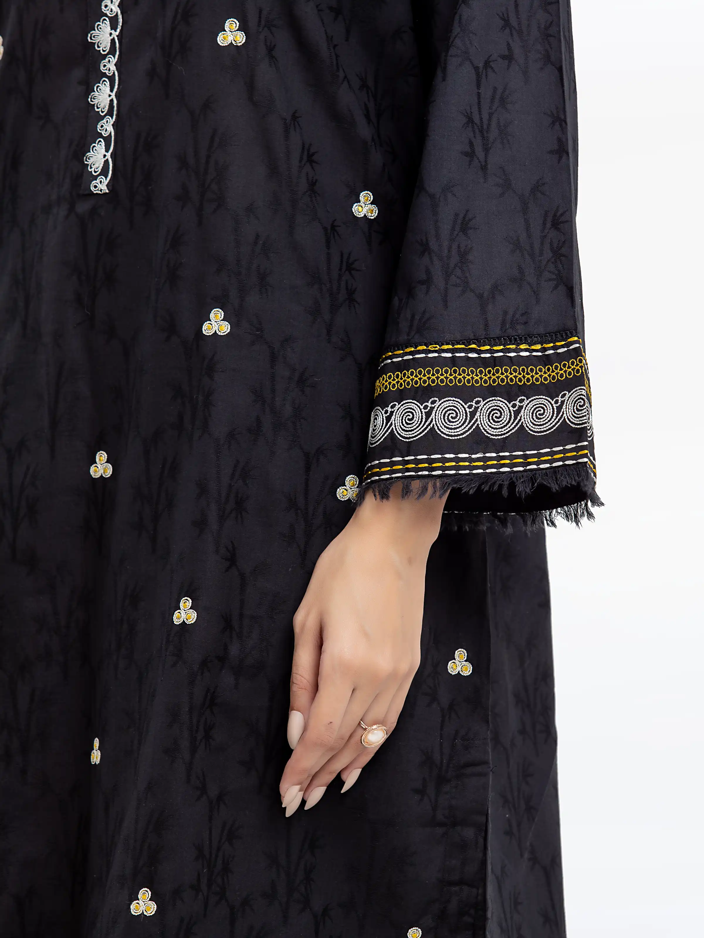 Pret Embroidered Dobby Shirt Trouser - EWTKE24-80106ST - Image 4