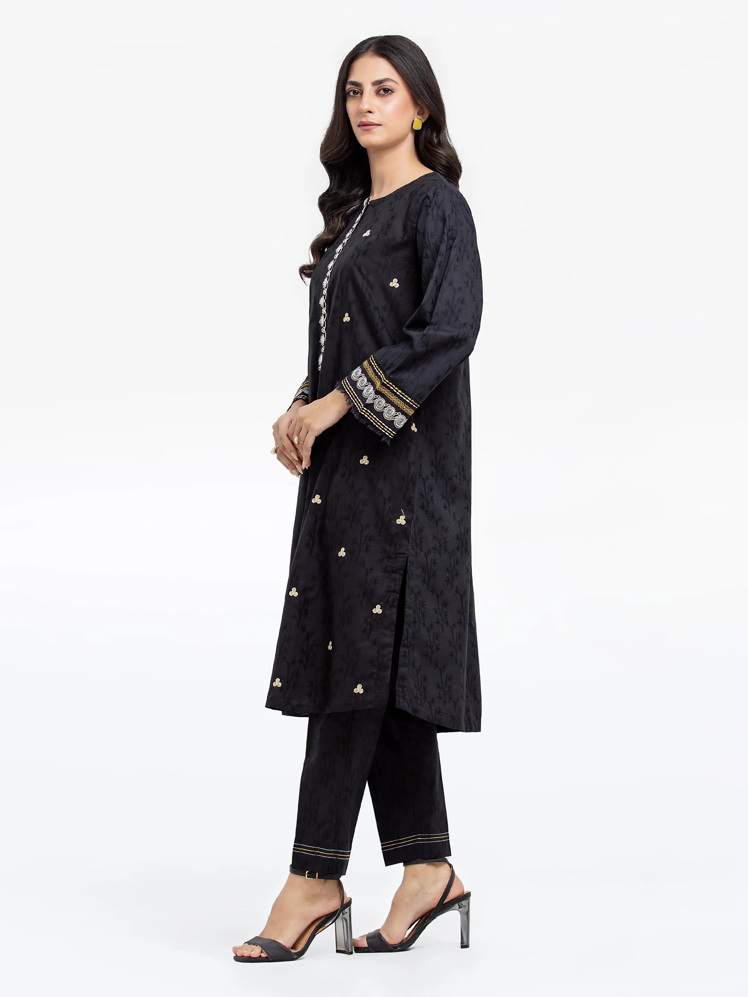 Pret Embroidered Dobby Shirt Trouser - EWTKE24-80106ST - Image 6