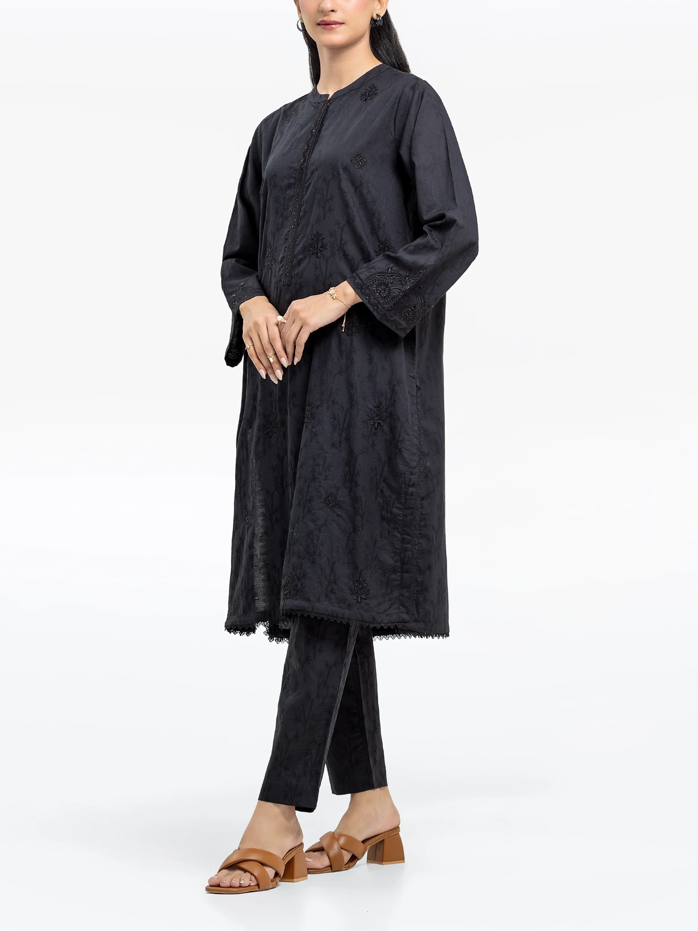Pret Embroidered Dobby Shirt Trouser - EWTKE24-80114ST - Image 3