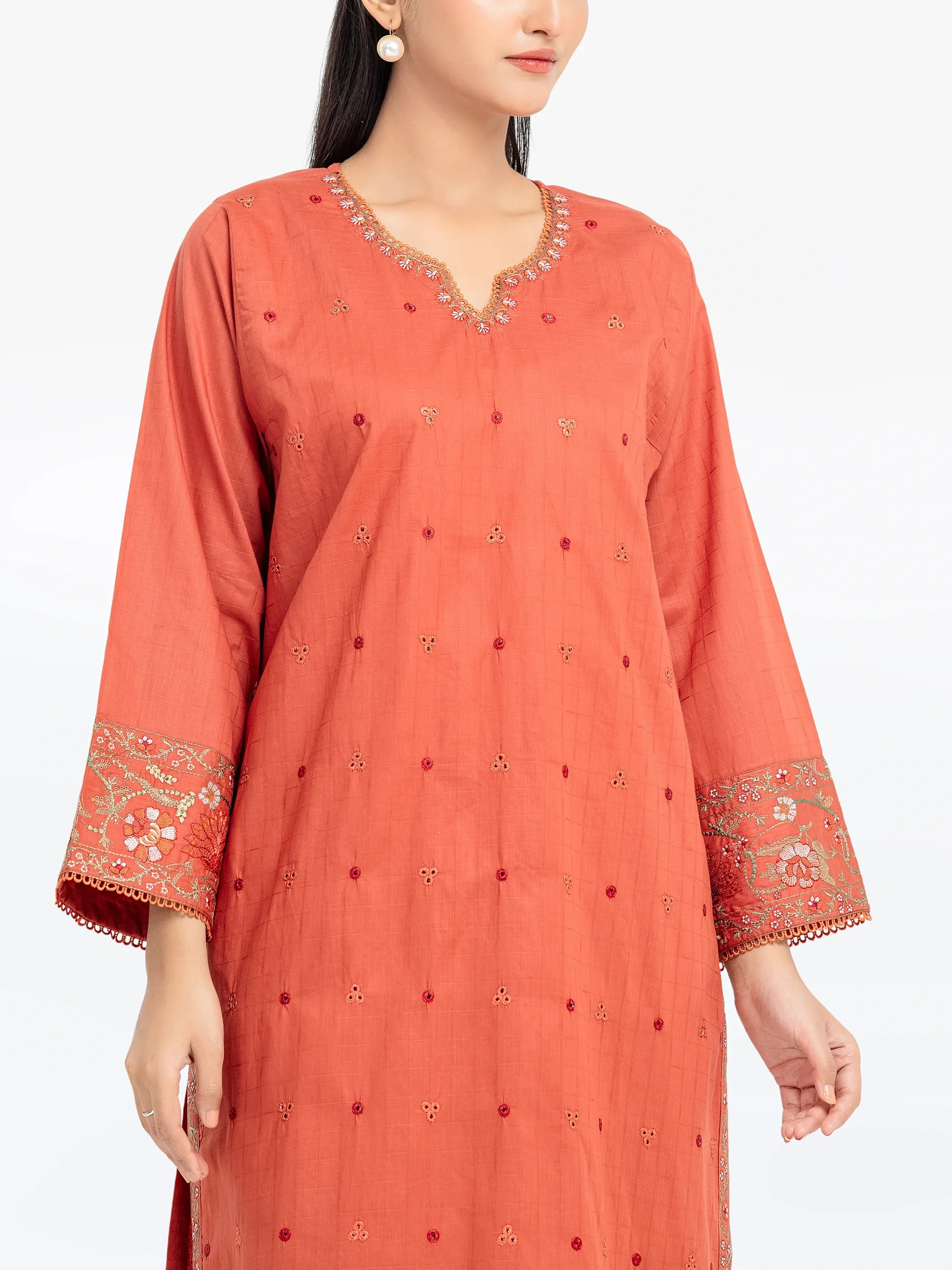 Pret Embroidered Dobby Shirt Trouser - EWTKE24-80126ST - Image 2