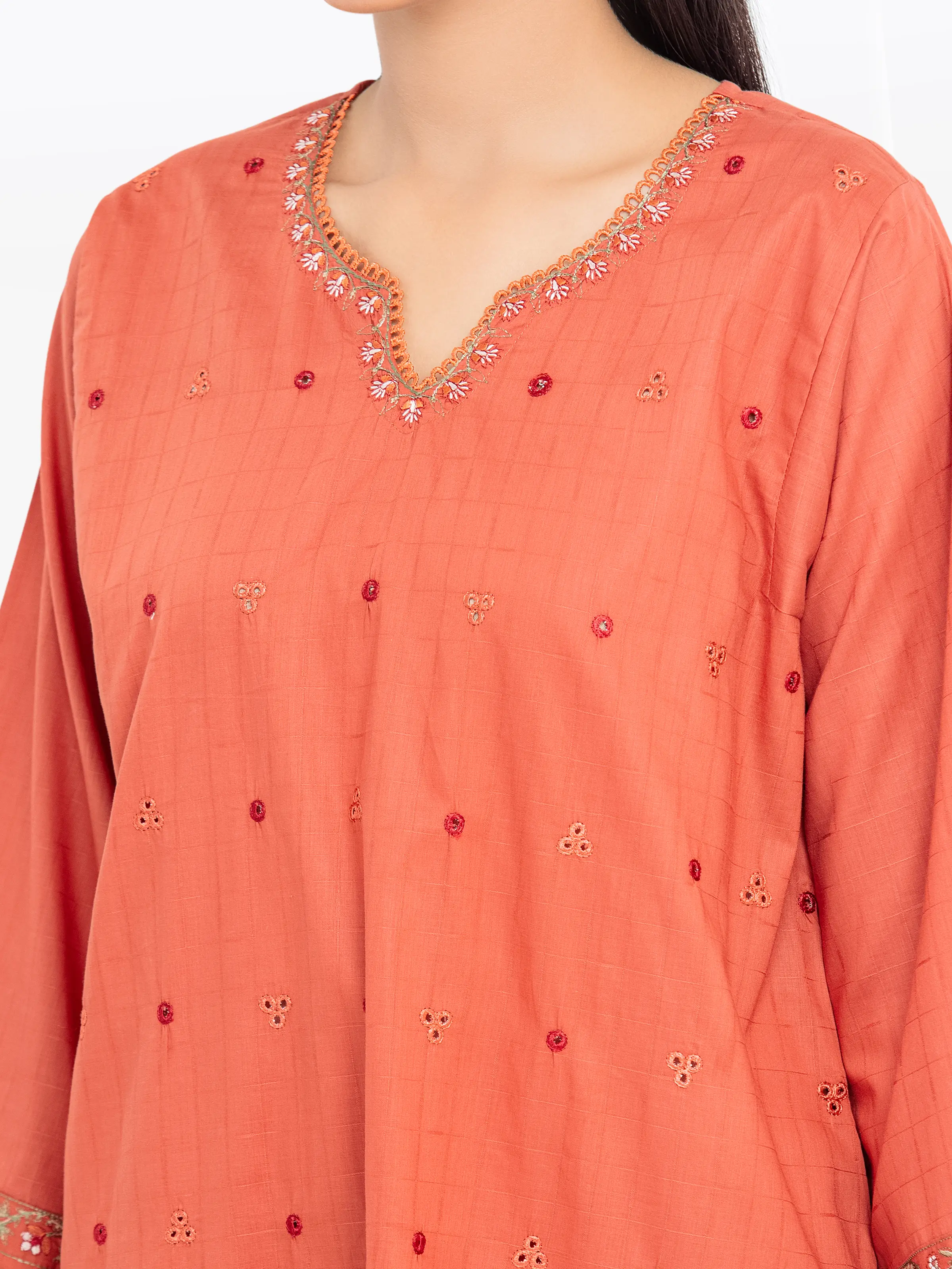 Pret Embroidered Dobby Shirt Trouser - EWTKE24-80126ST - Image 3