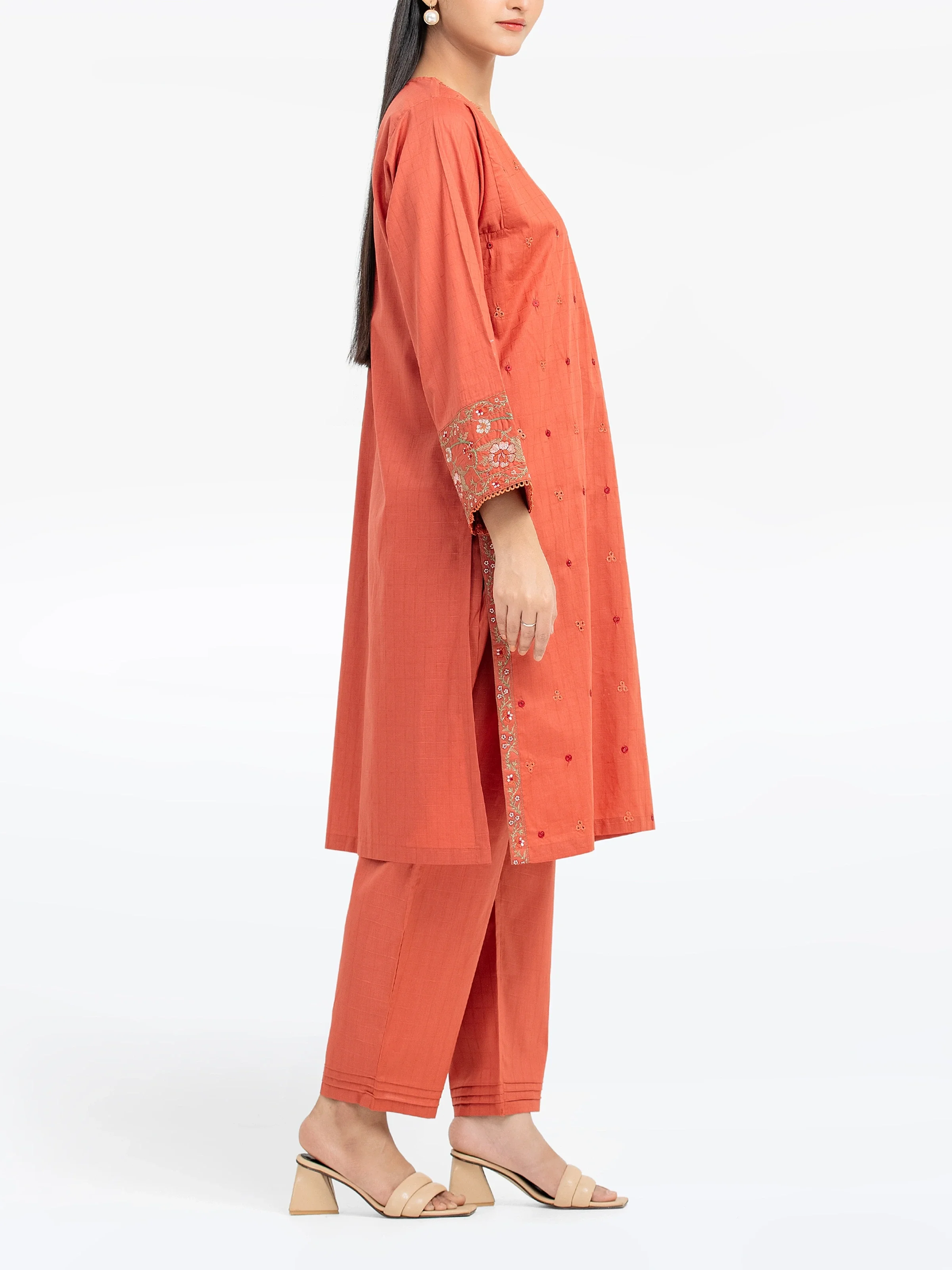 Pret Embroidered Dobby Shirt Trouser - EWTKE24-80126ST - Image 5