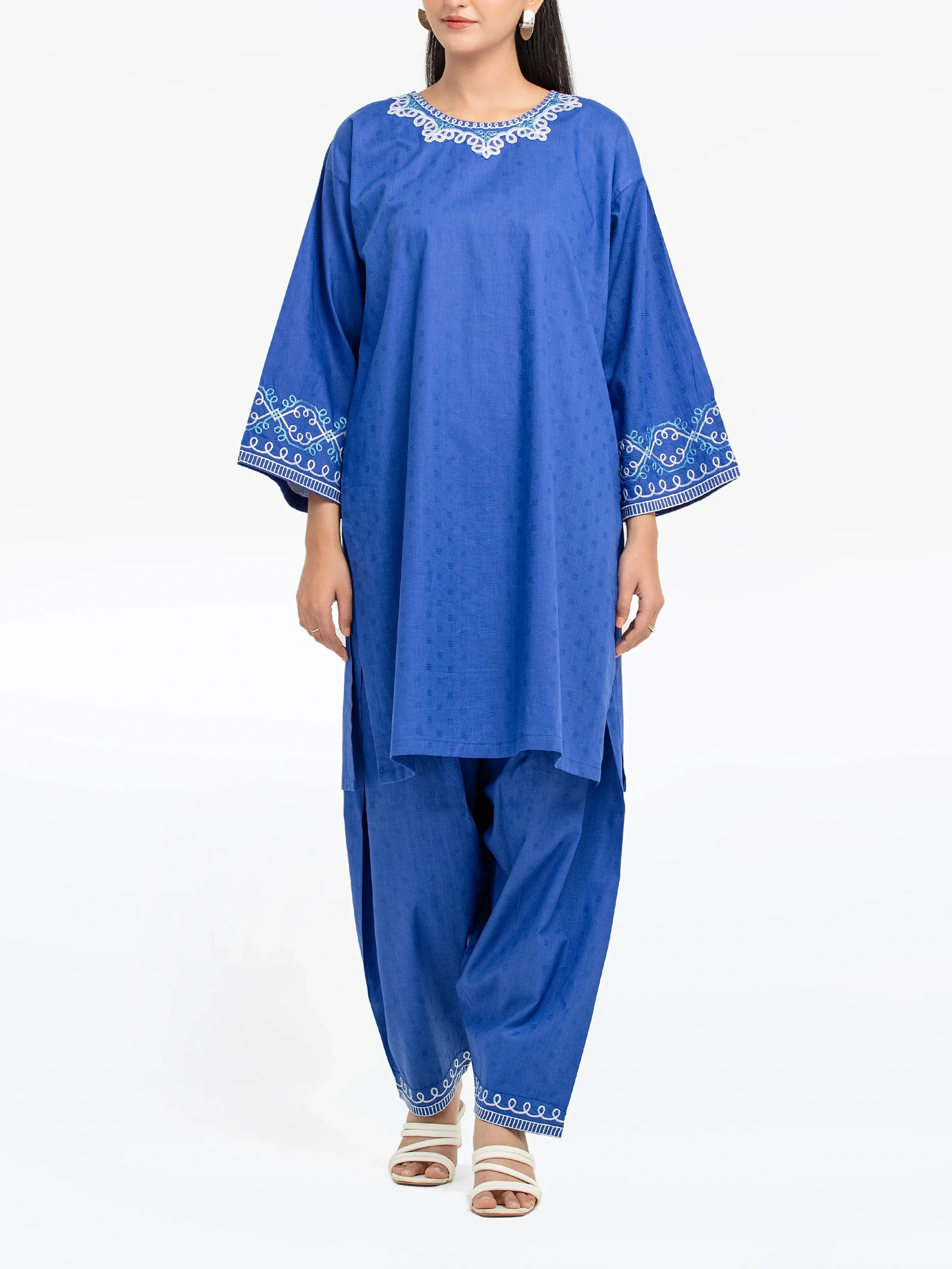 Pret Embroidered Dobby Co-Ord Set - EWTKE24-80131ST
