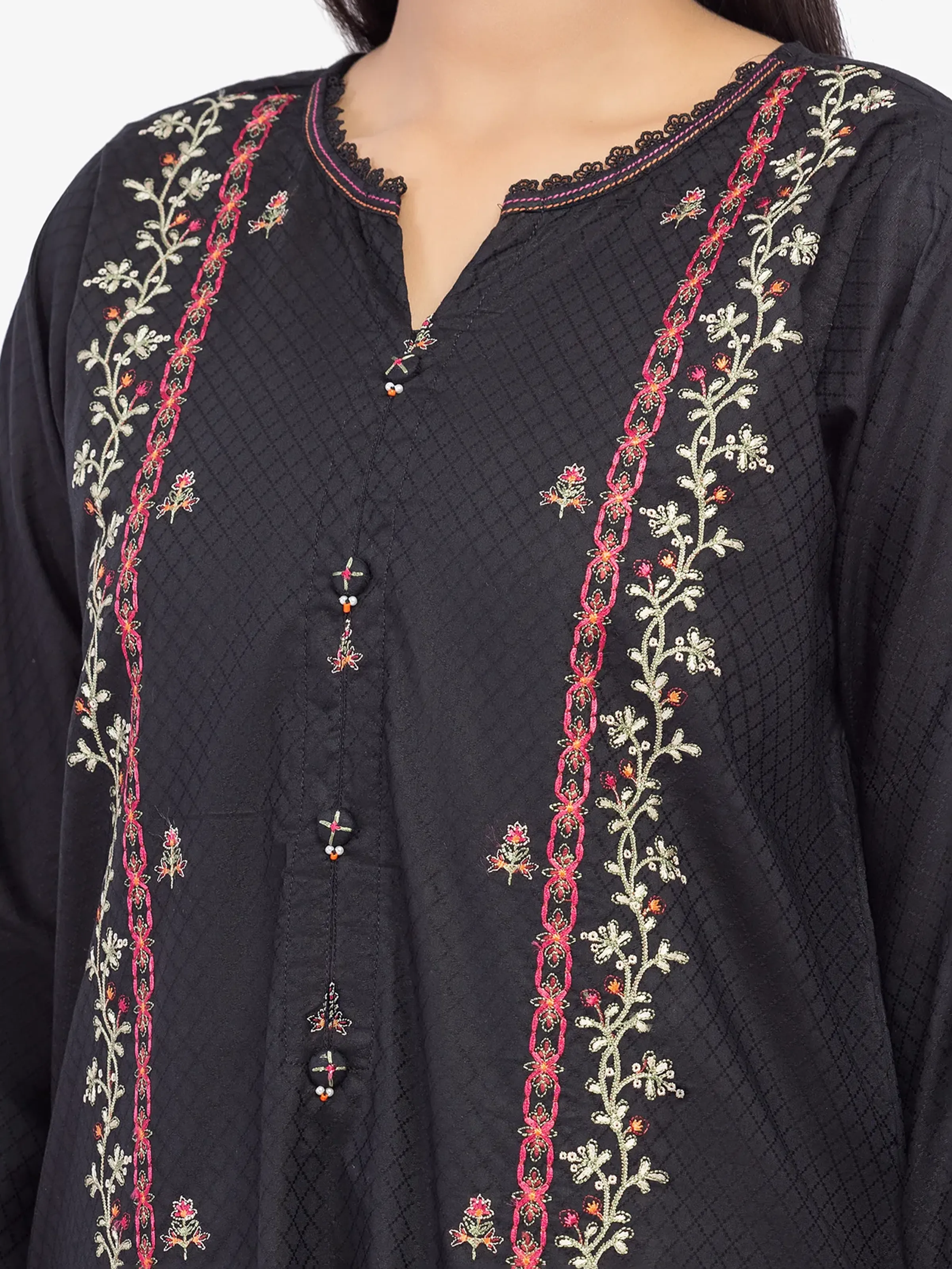 Pret Embroidered Dobby Shirt Trouser - EWTKE24-81439ST - Image 2