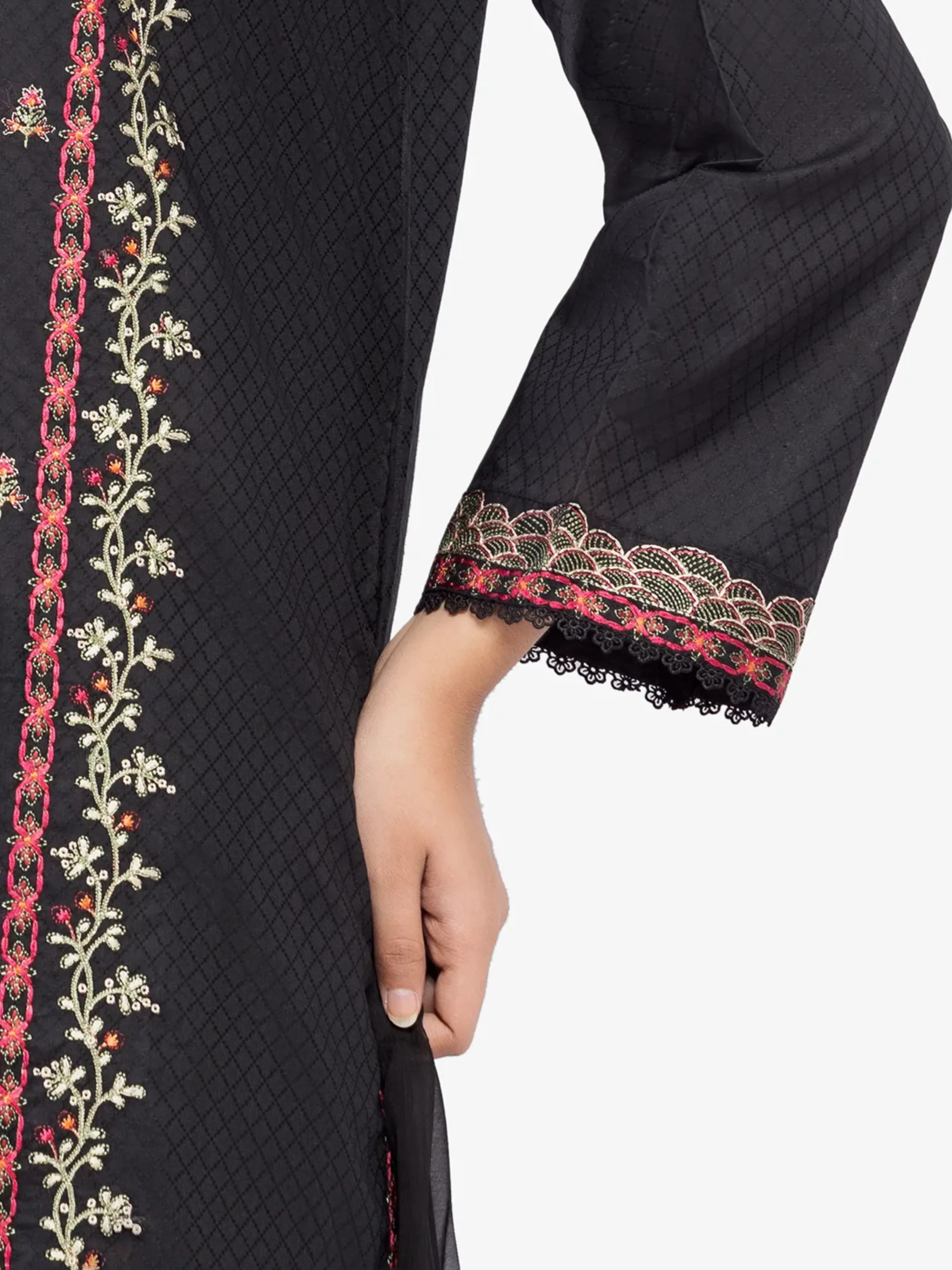 Pret Embroidered Dobby Shirt Trouser - EWTKE24-81439ST - Image 3