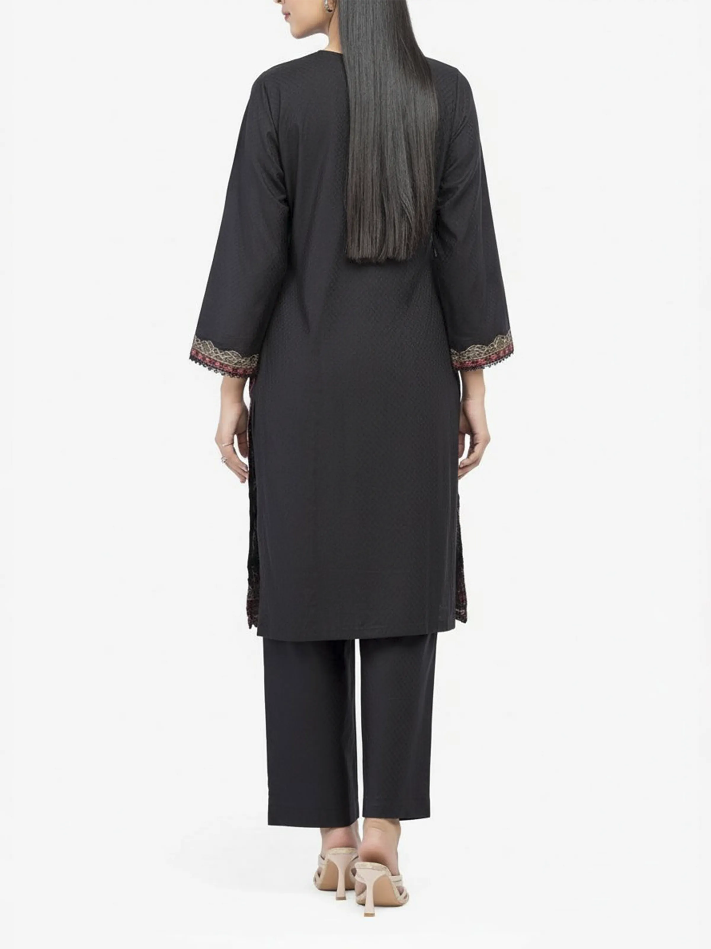 Pret Embroidered Dobby Shirt Trouser - EWTKE24-81439ST - Image 4