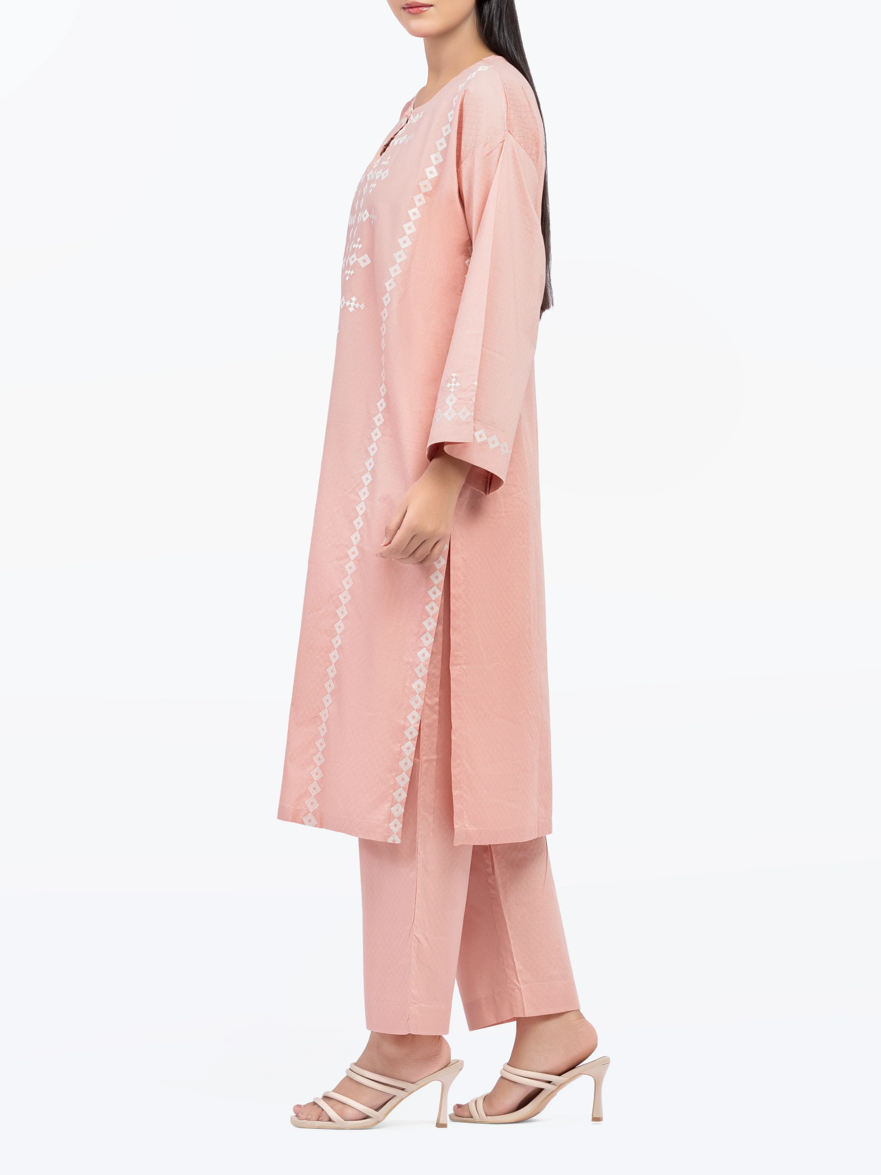 Pret Embroidered Dobby Shirt Trouser - EWTKE24-81446ST - Image 4