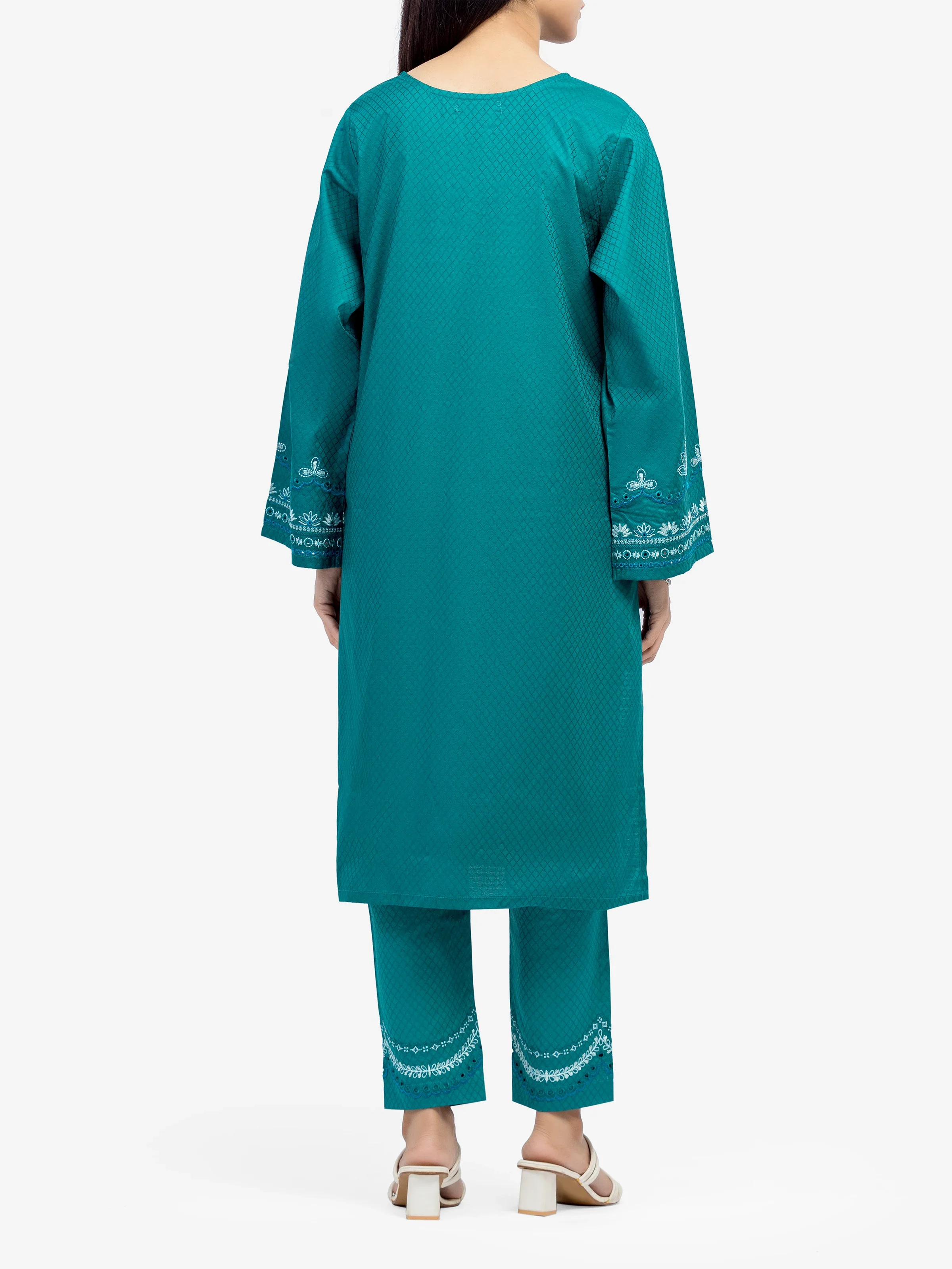 Pret Embroidered Dobby Shirt Trouser - EWTKE24-81447ST - Image 5