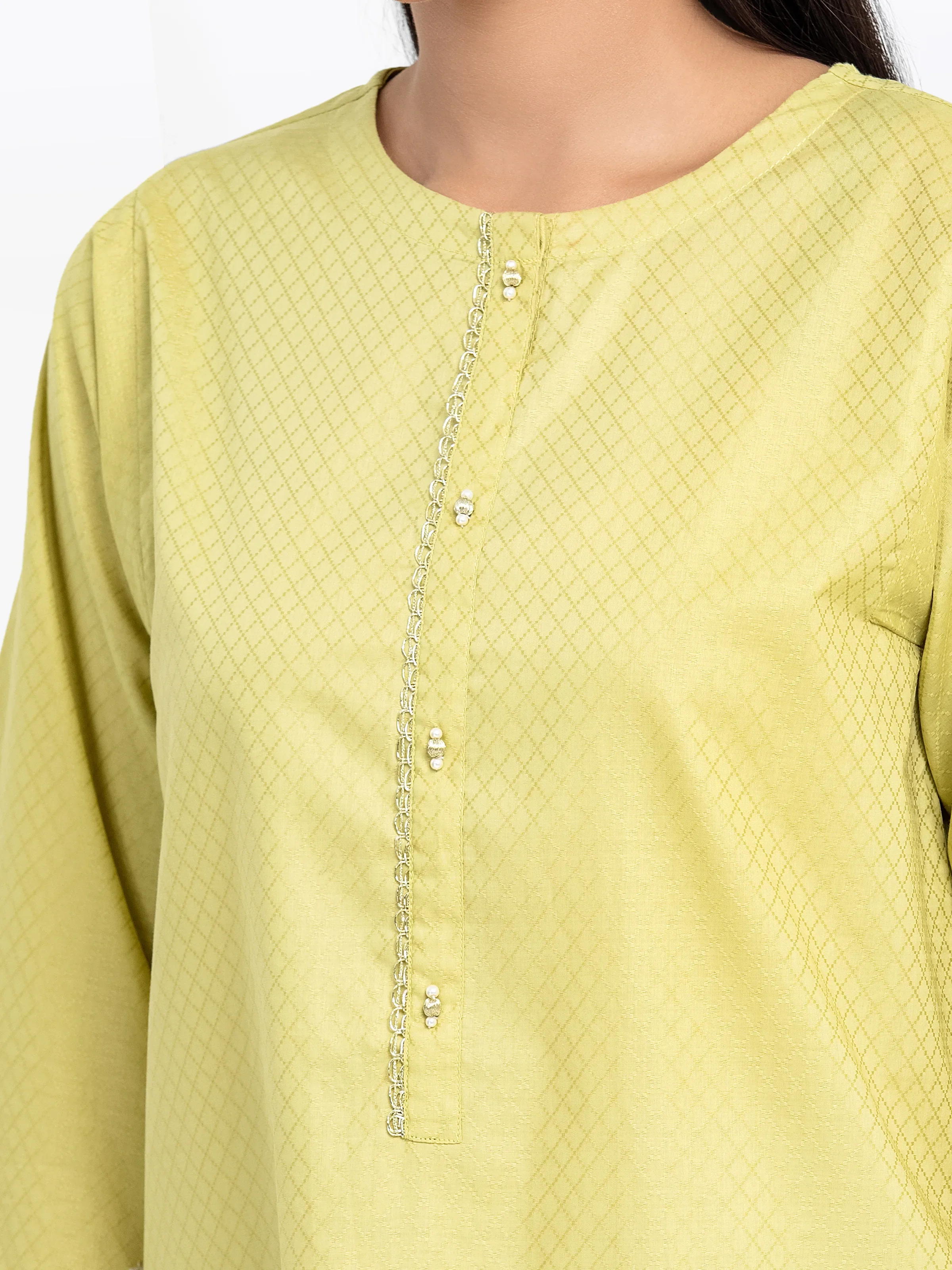 Pret Embroidered Dobby Shirt Trouser - EWTKE24-81448ST - Image 3