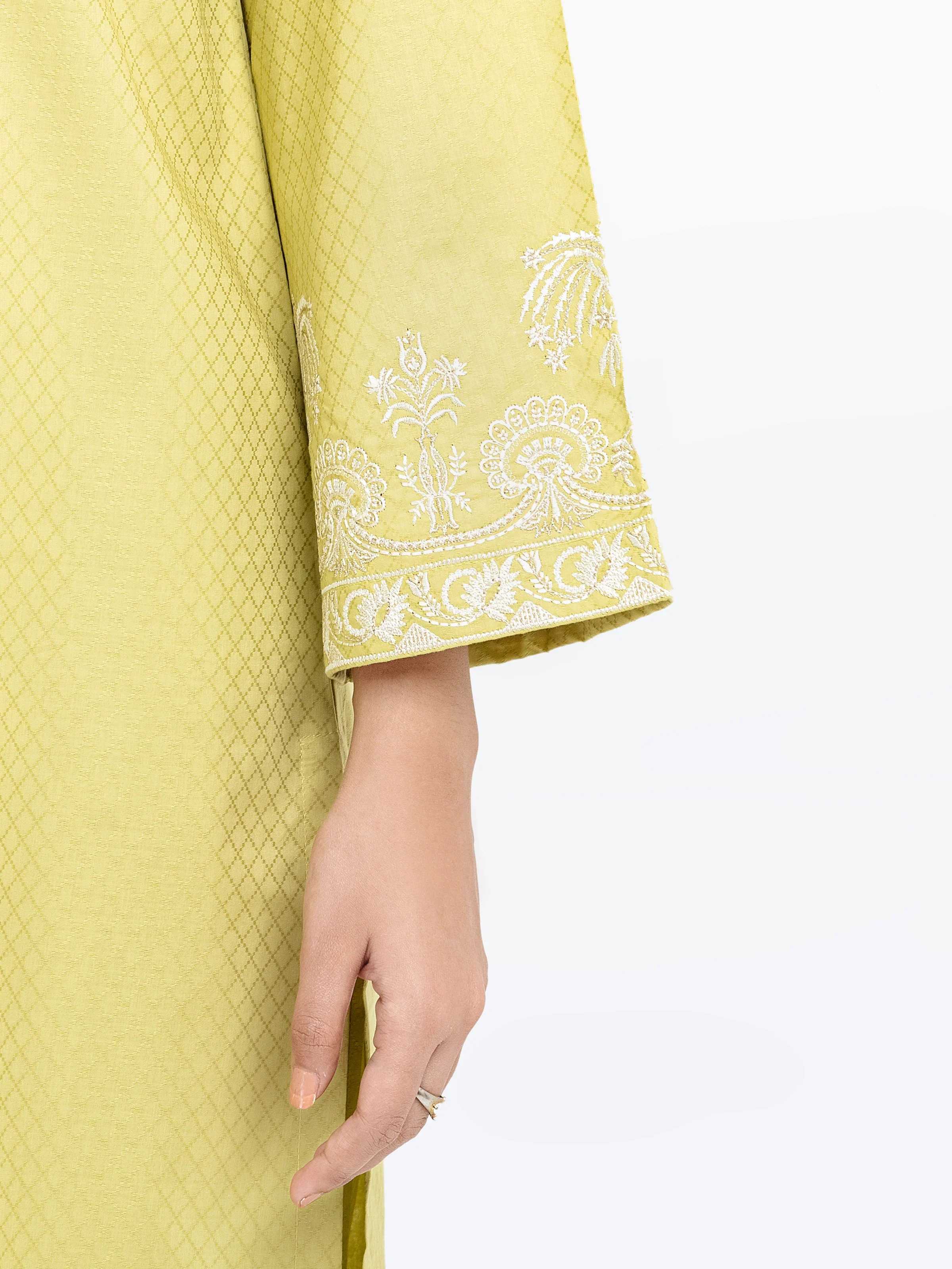 Pret Embroidered Dobby Shirt Trouser - EWTKE24-81448ST - Image 4