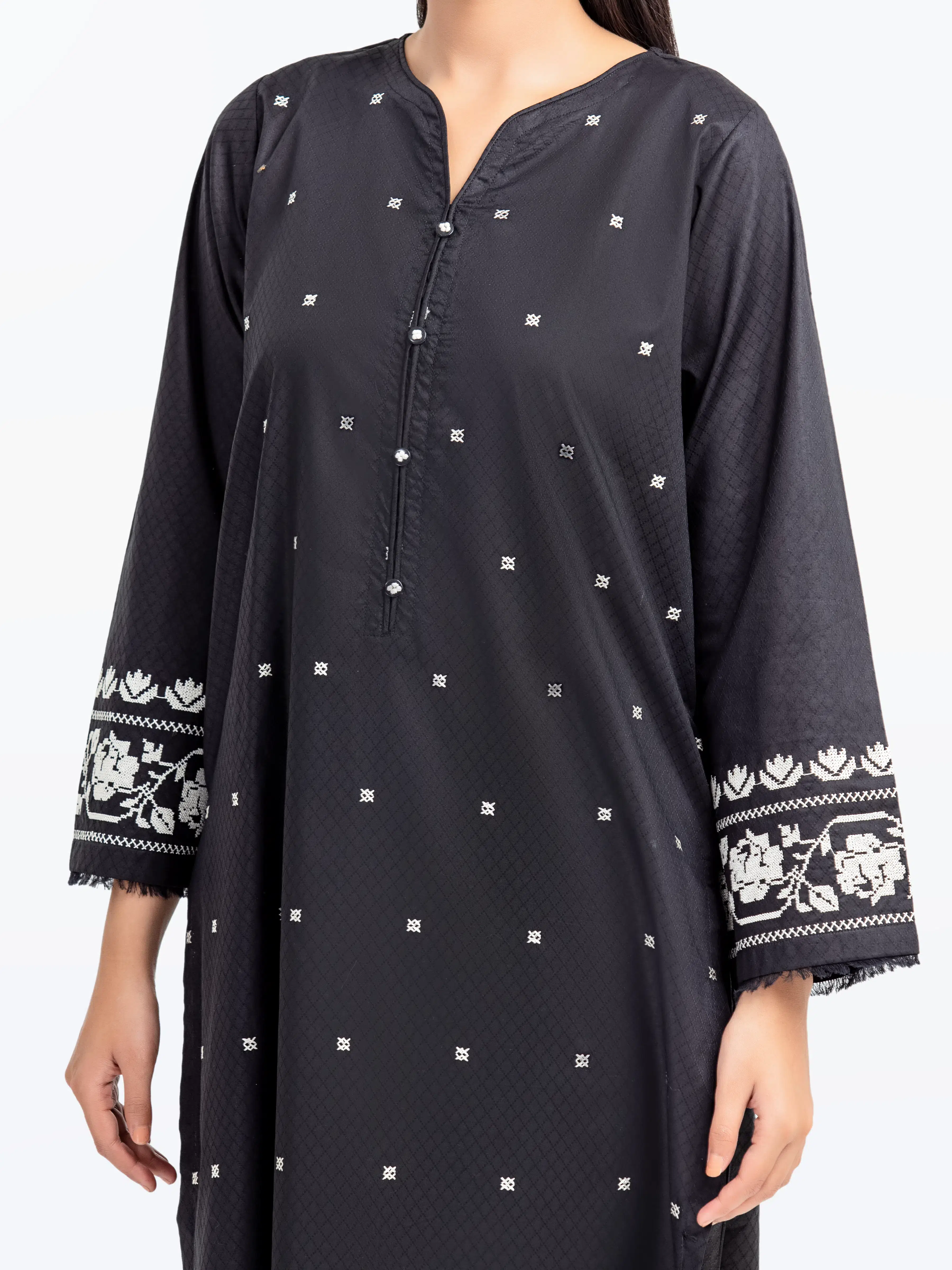 Pret Embroidered Dobby Shirt Trouser - EWTKE24-81449ST - Image 3