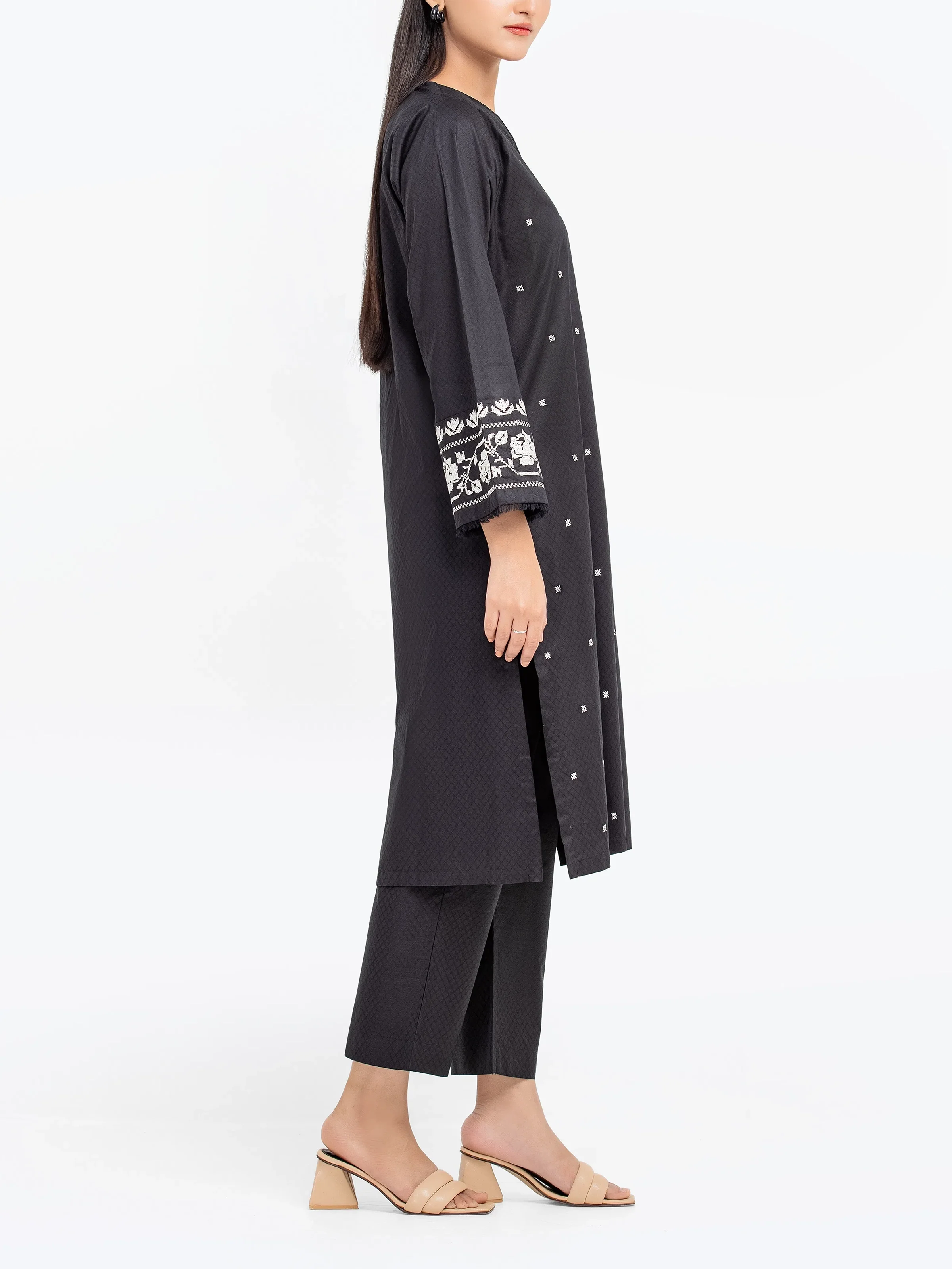 Pret Embroidered Dobby Shirt Trouser - EWTKE24-81449ST - Image 5