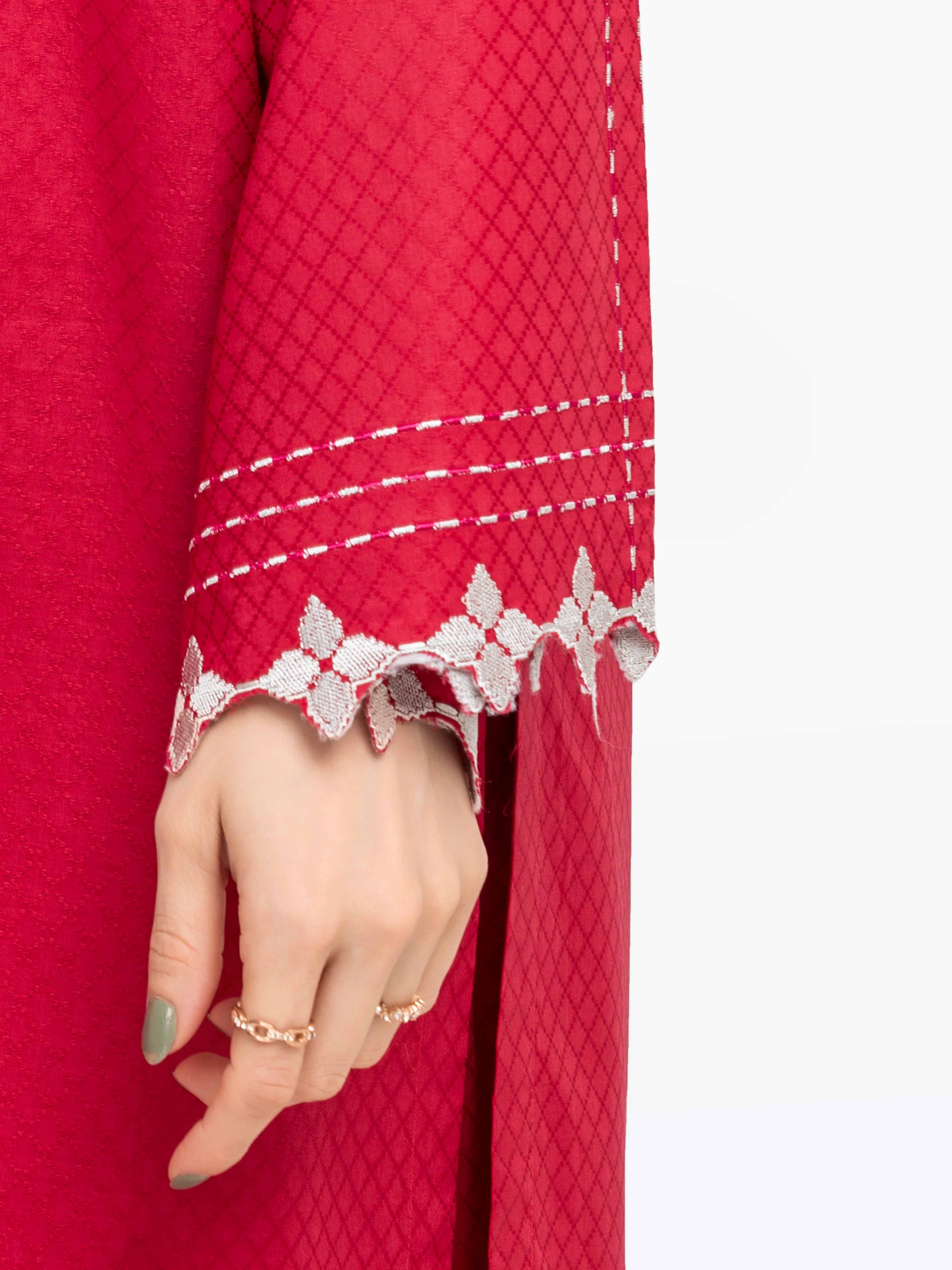 Pret Embroidered Dobby Shirt Trouser - EWTKE24-81451ST - Image 4