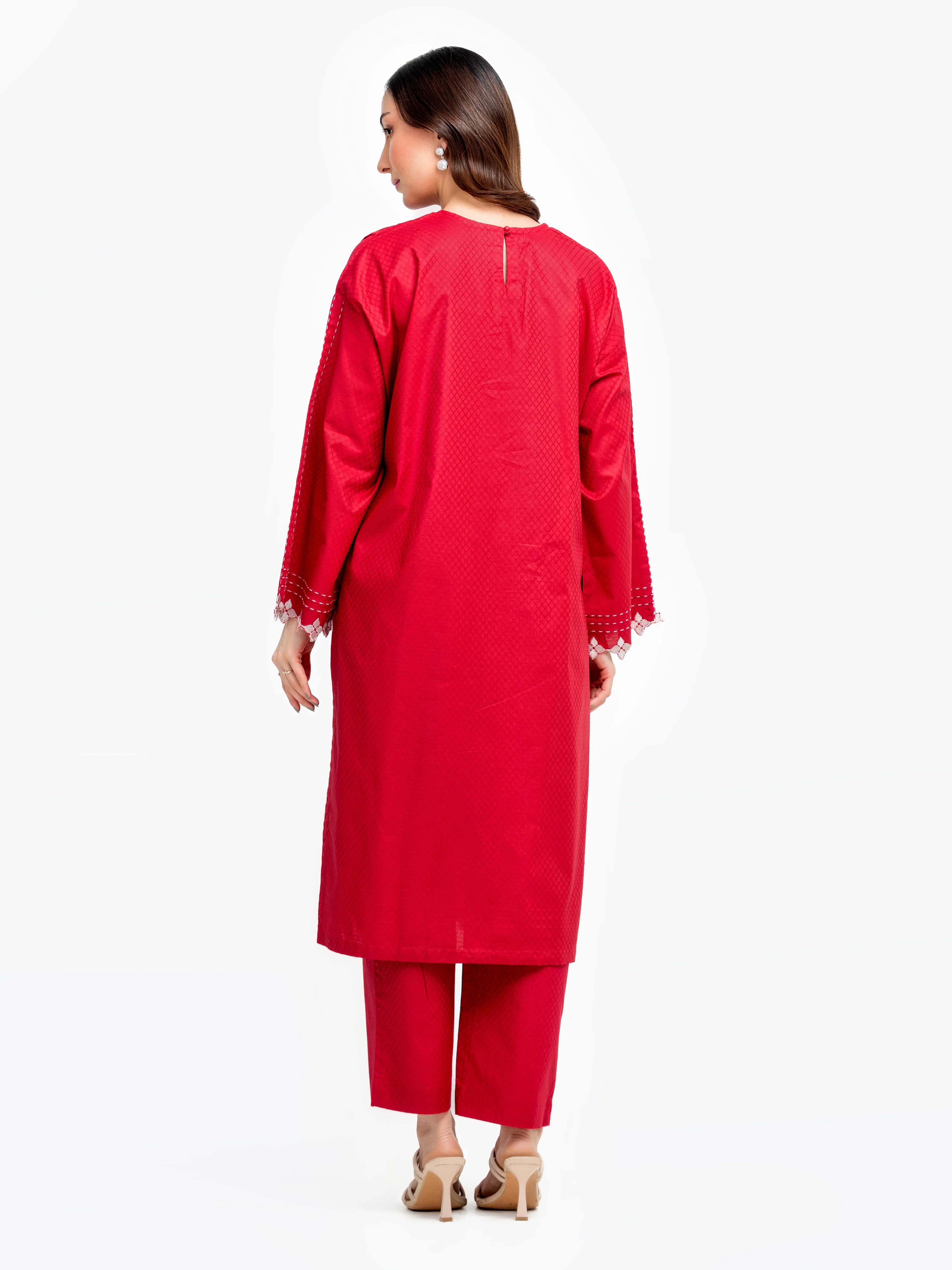 Pret Embroidered Dobby Shirt Trouser - EWTKE24-81451ST - Image 6