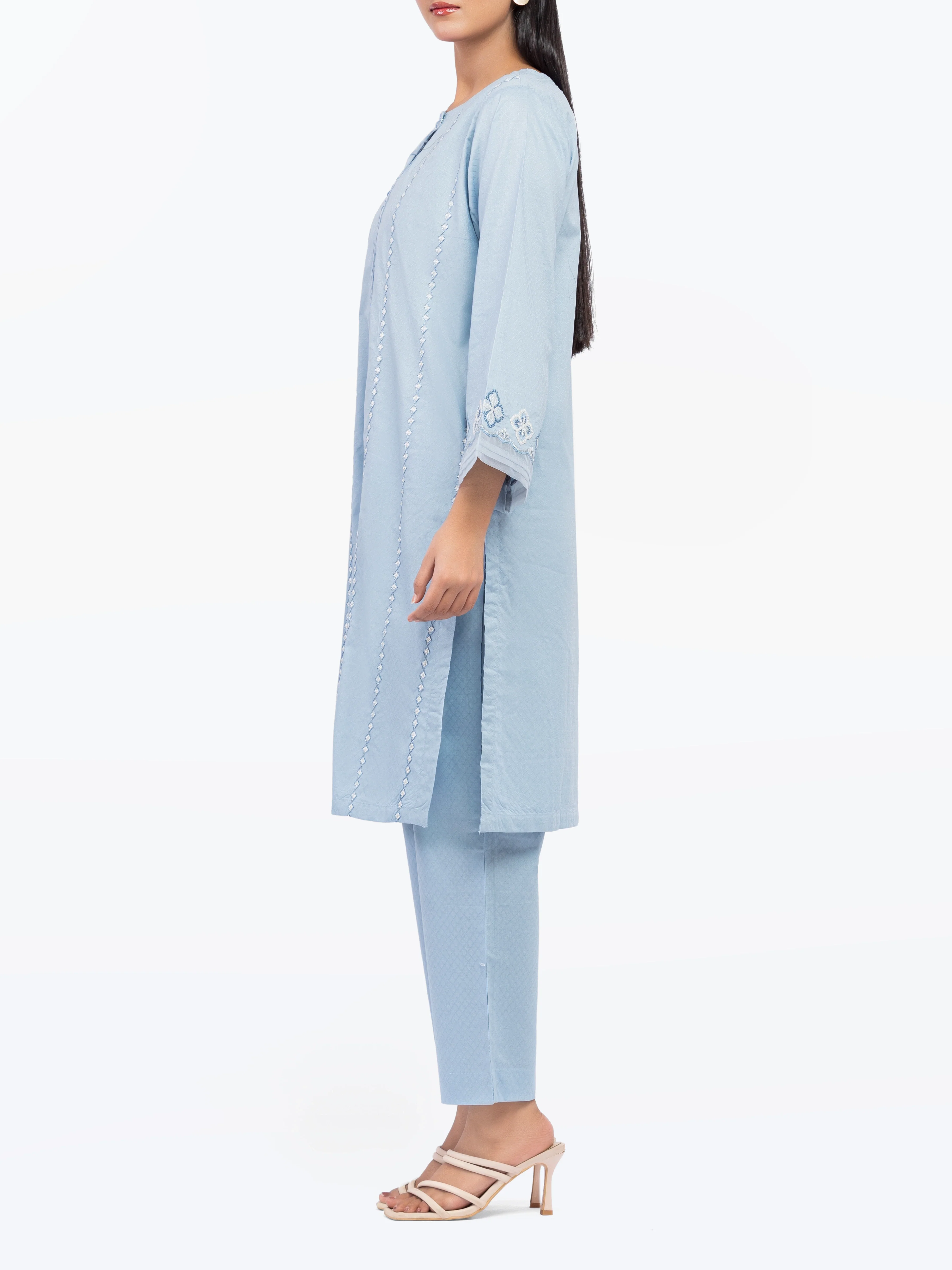 Pret Embroidered Dobby Shirt Trouser - EWTKE24-81452ST - Image 4