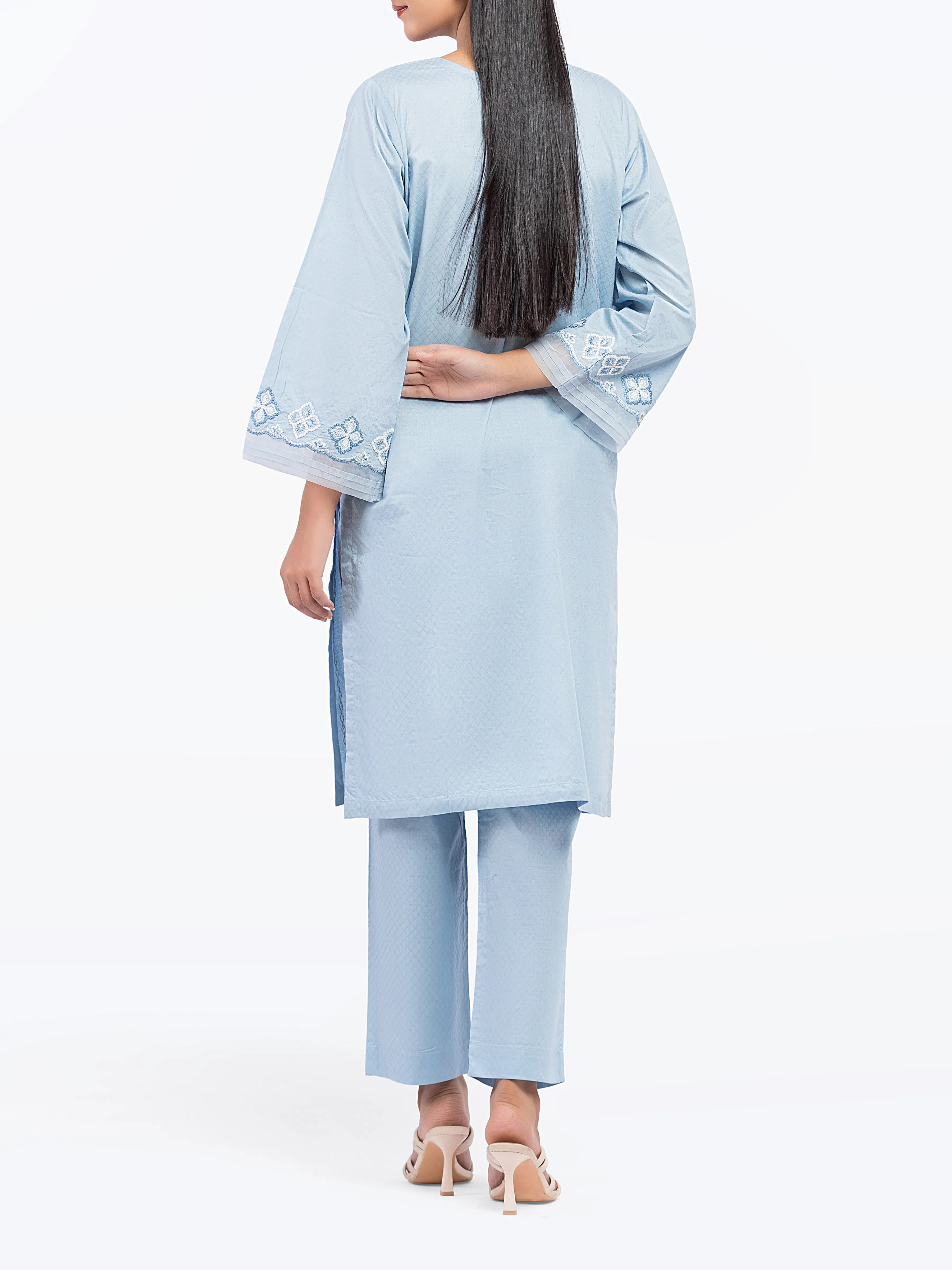 Pret Embroidered Dobby Shirt Trouser - EWTKE24-81452ST - Image 5